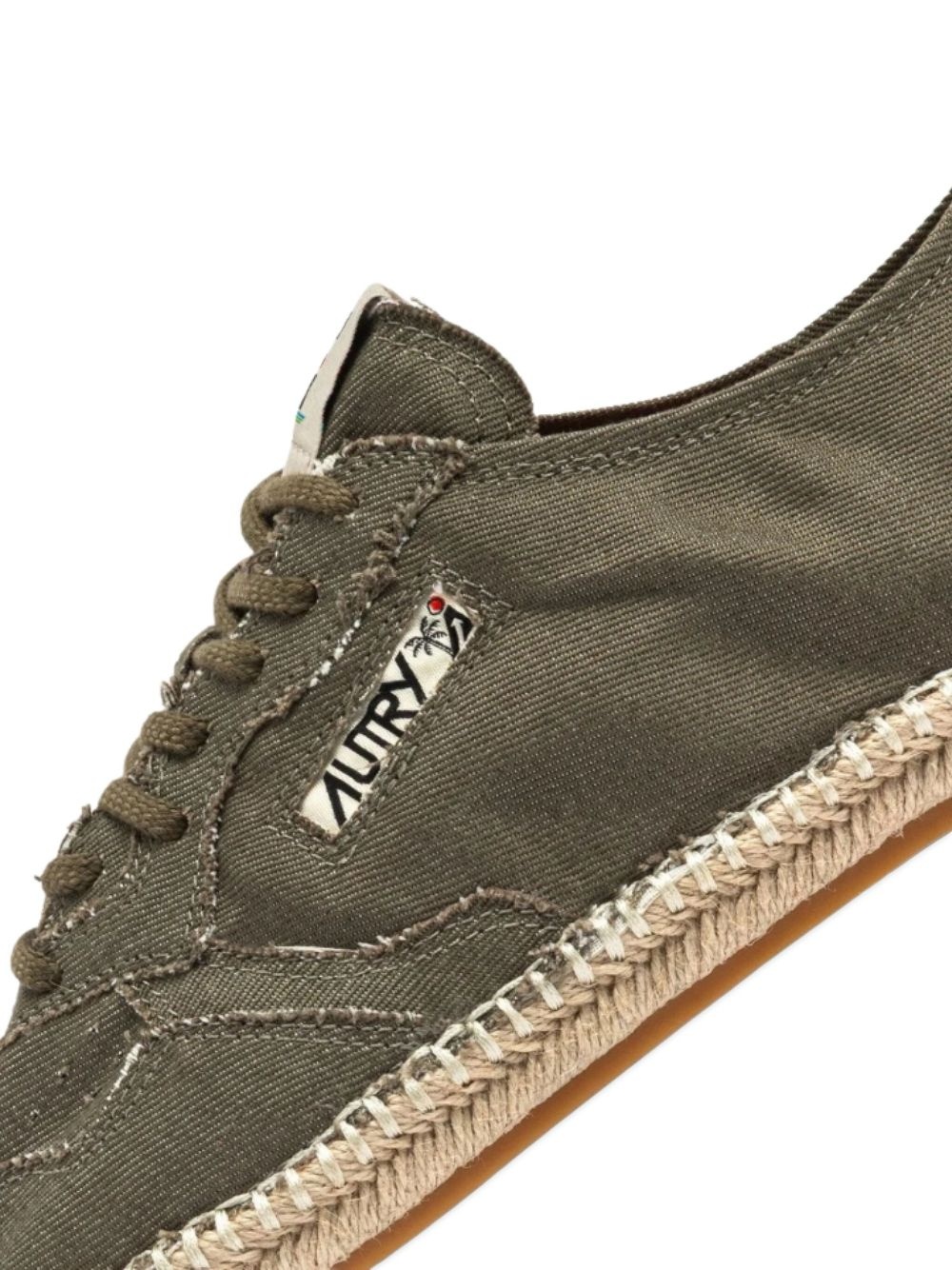 lace-up jute sneakers - 4