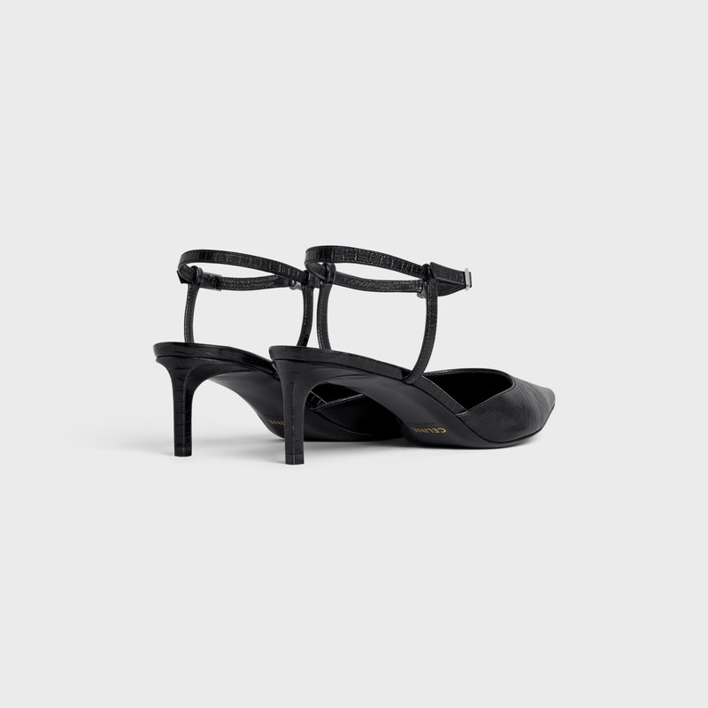 CELINE CELINE KITTEN TRIOMPHE STRAP PUMP in TEJUS STAMPED GOATSKIN outlook