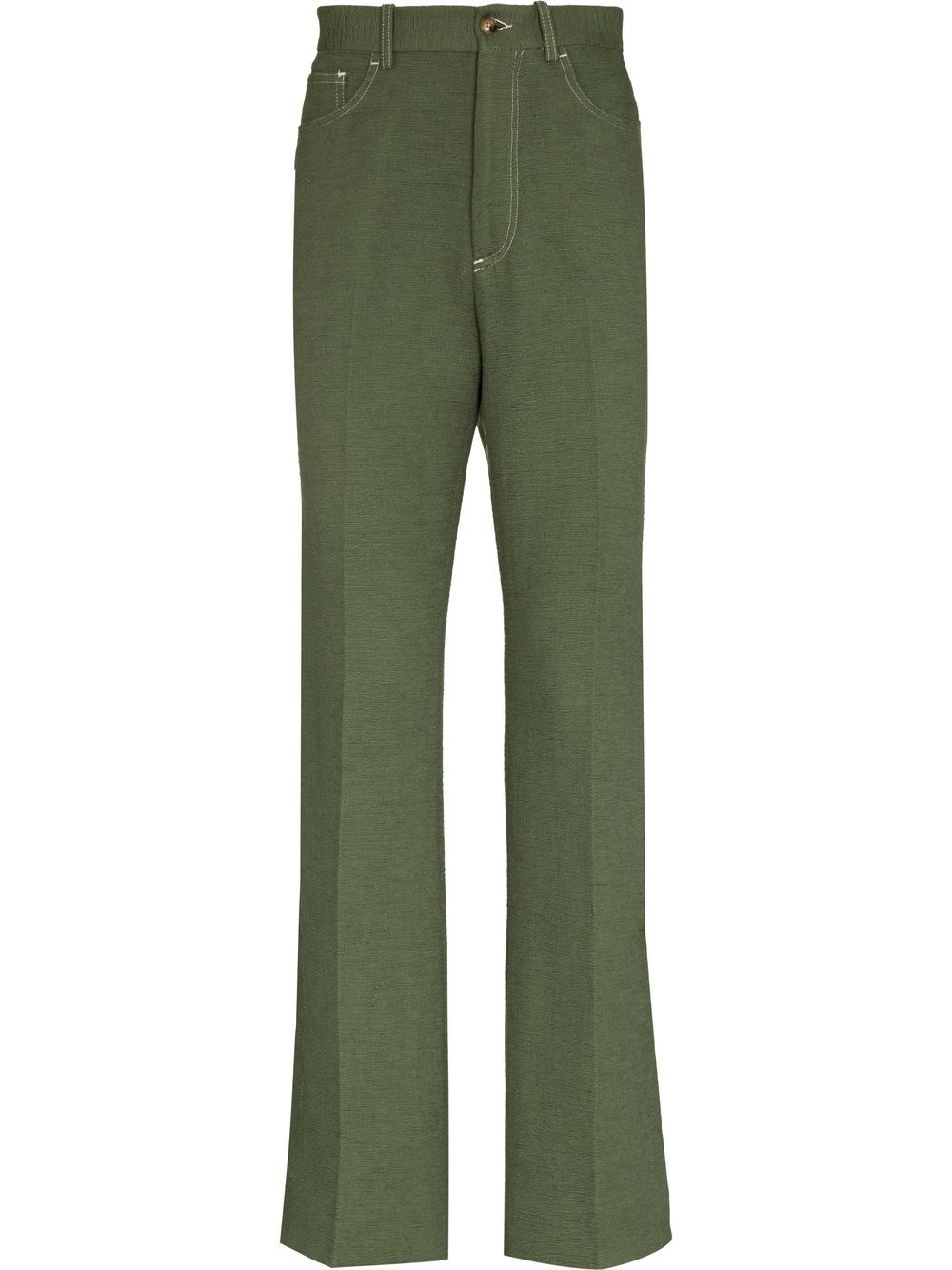 embroidered-logo flared trousers - 1