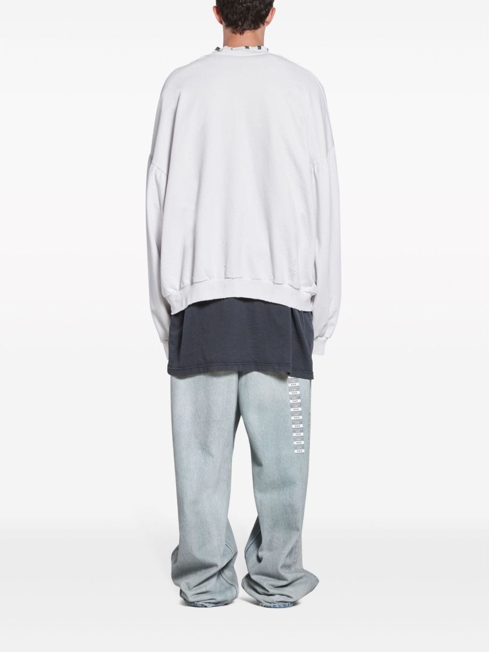 crew-neck cotton sweatshirt - 4