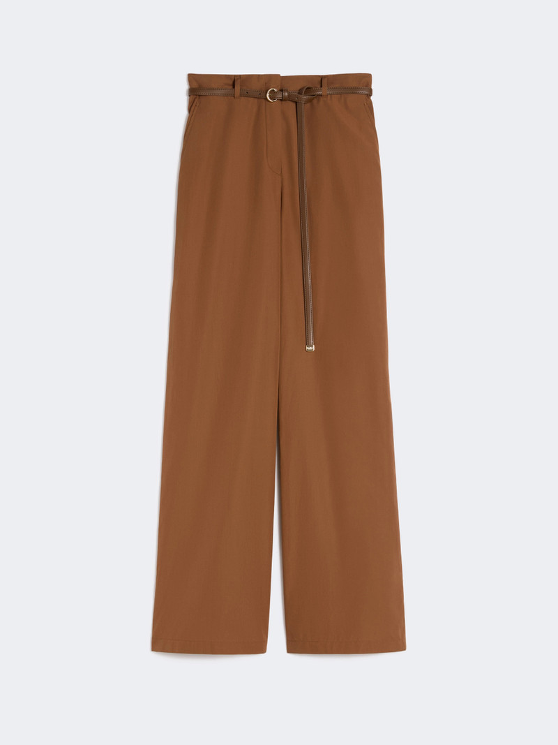FAREA Cotton poplin trousers - CLAY 1