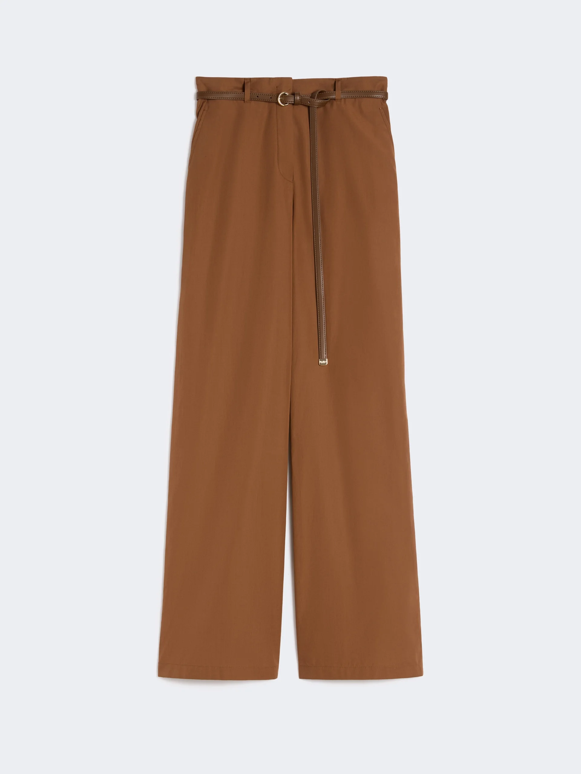 Cotton poplin trousers - CLAY - 1