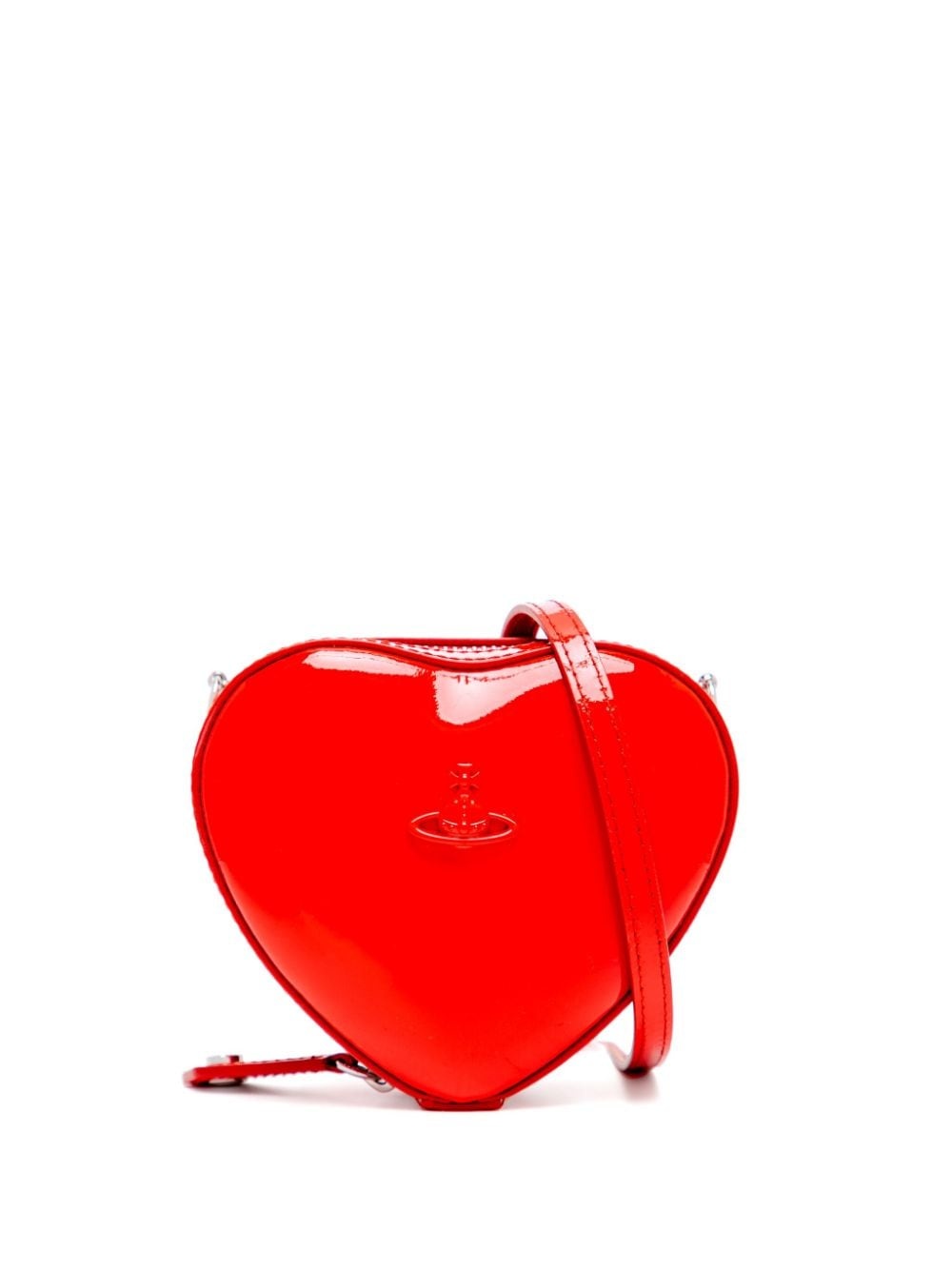 mini heart patent crossbody bag - 1