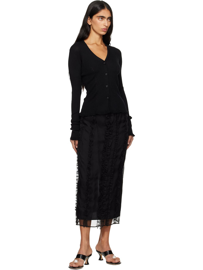 CECILIE BAHNSEN Black Bessie Cardigan outlook