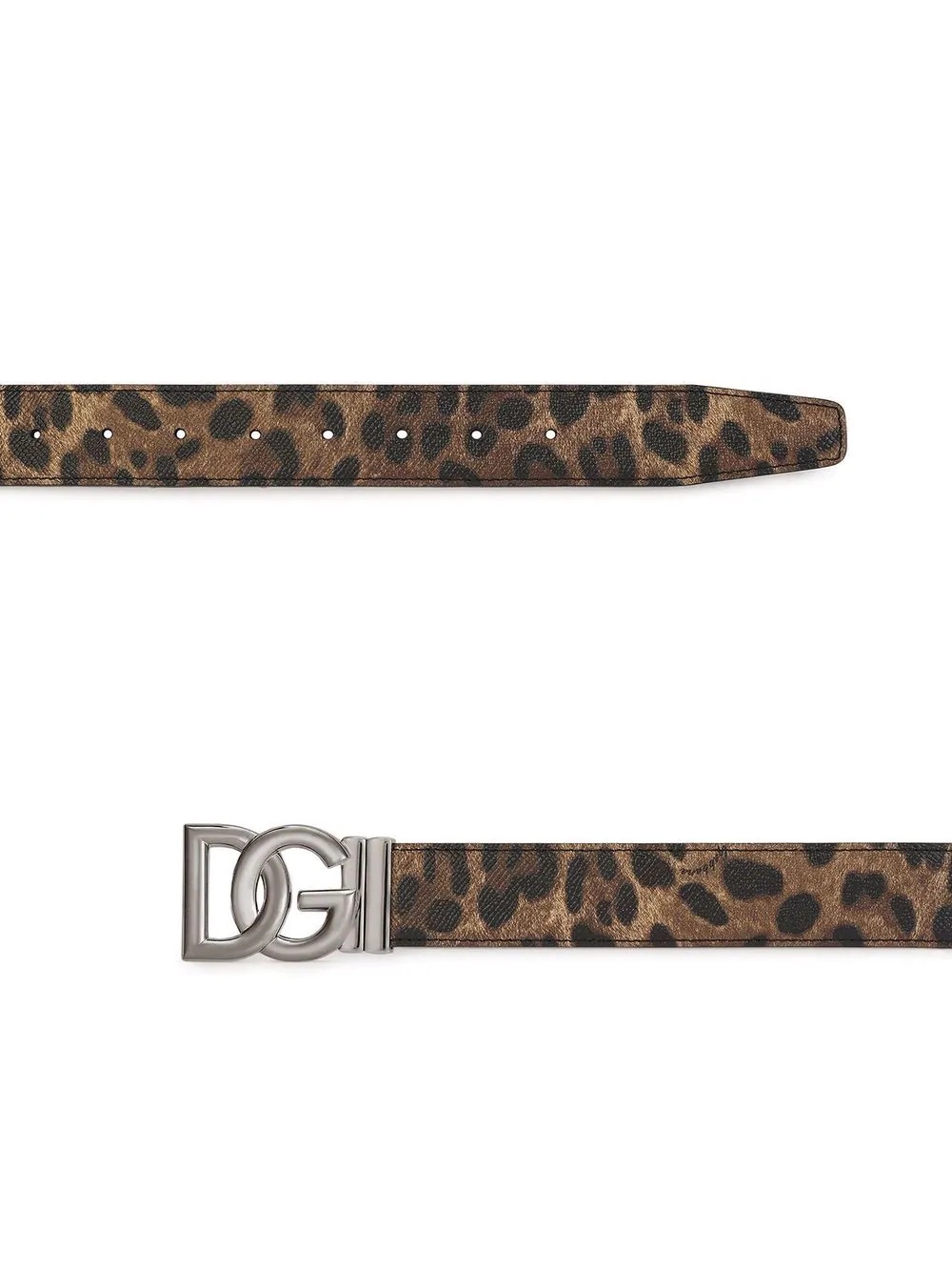 logo buckle leopard-print belt - 2
