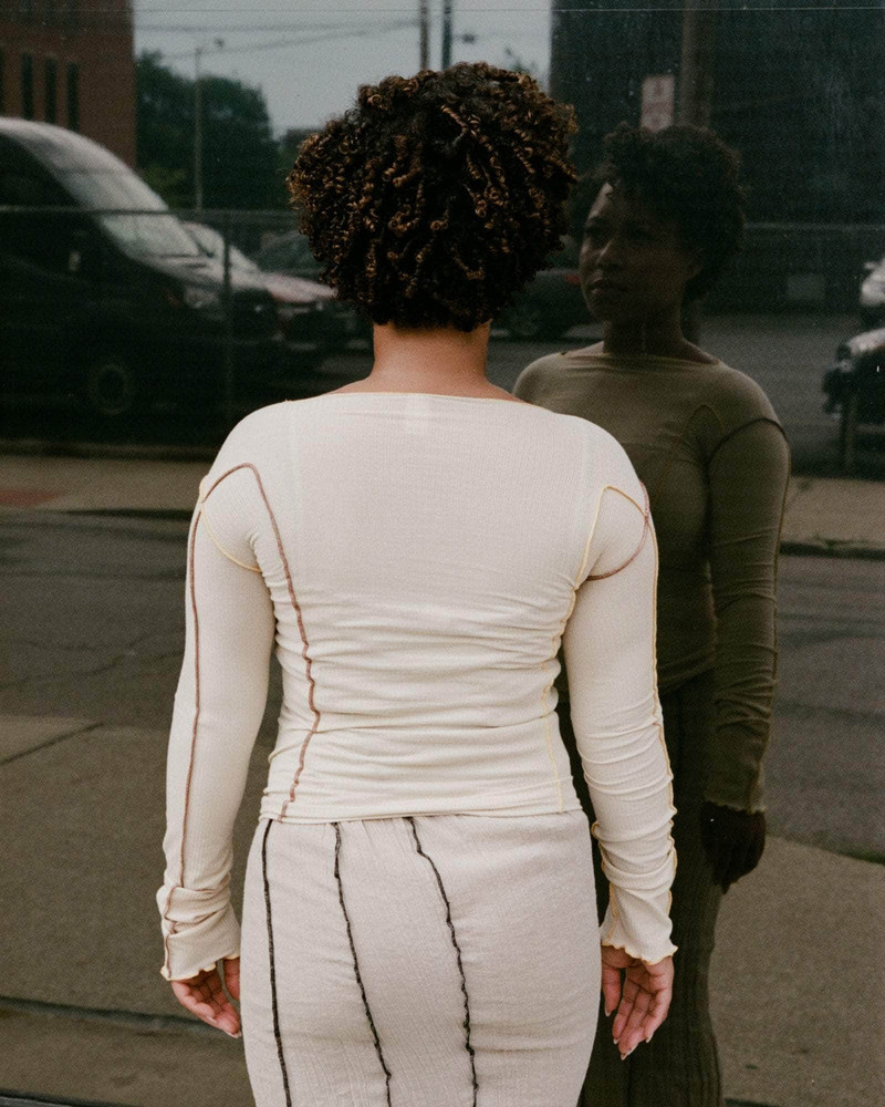 BASERANGE Omato Long Sleeve Tee - Organic Cotton Rib outlook