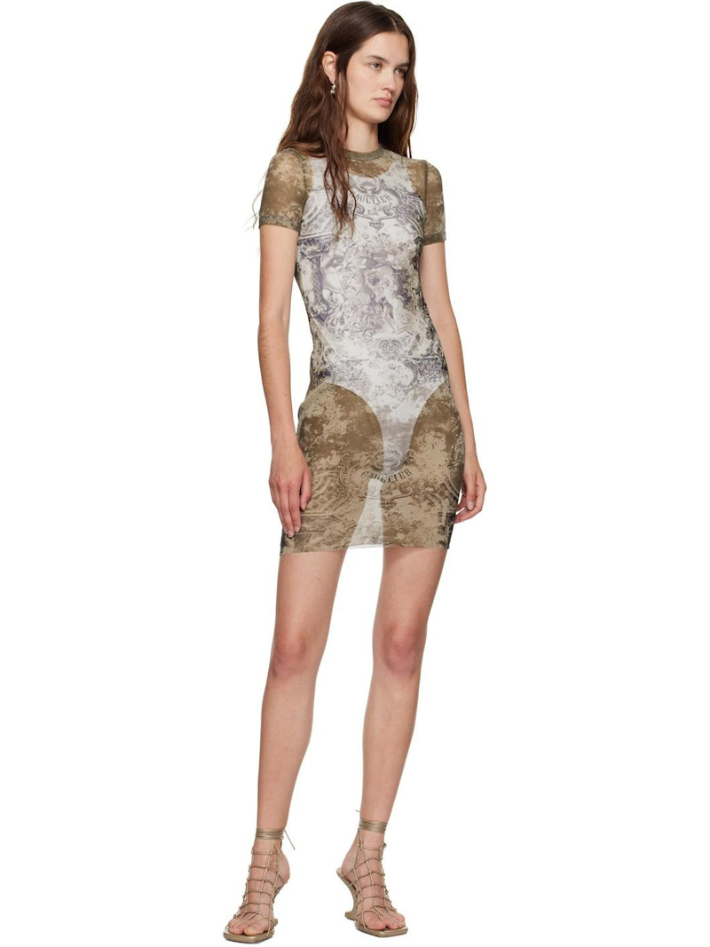 Jean Paul Gaultier Beige 'The Médaillon' Minidress outlook