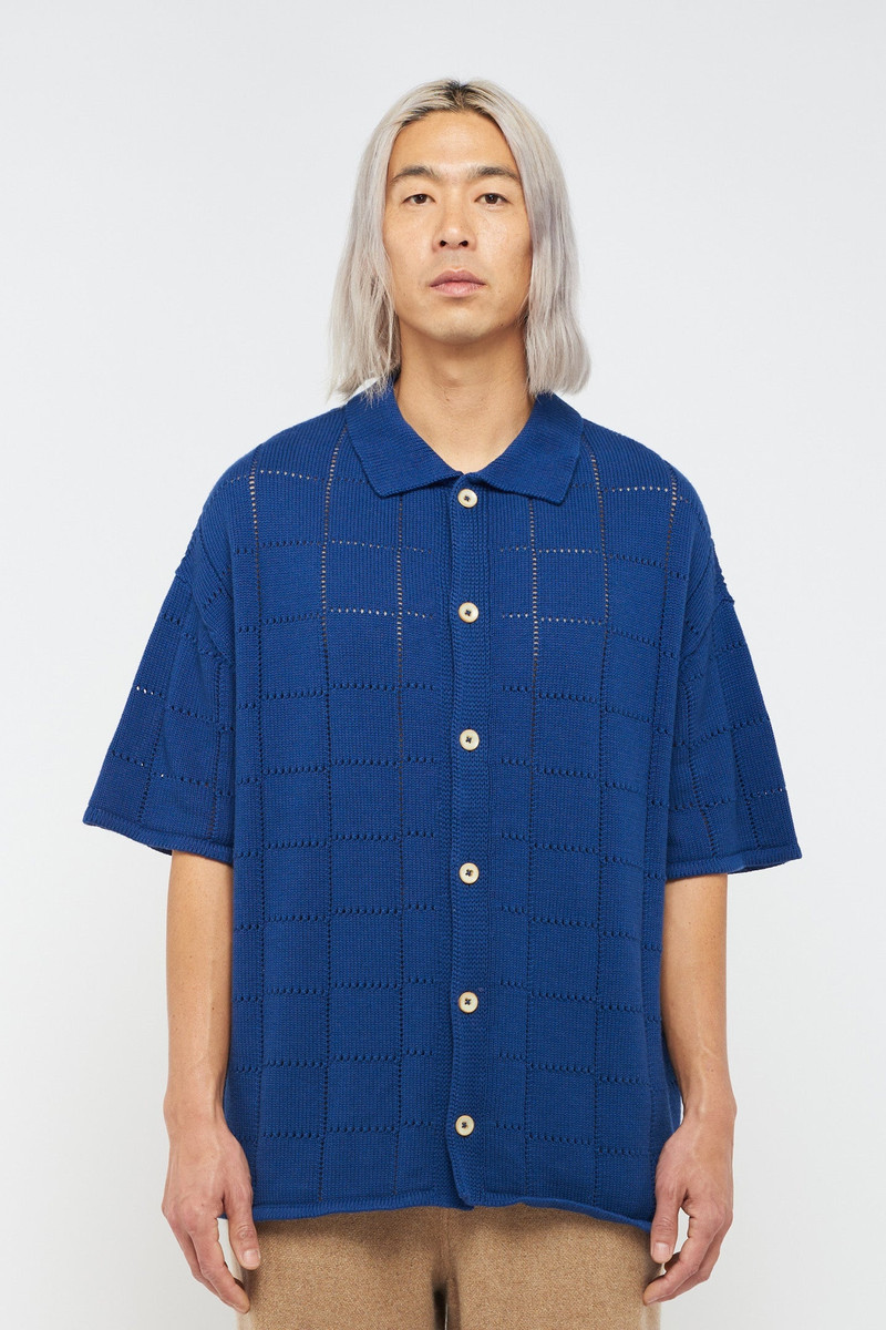 The Elder Statesman GRID POINTELLE SHIRT outlook