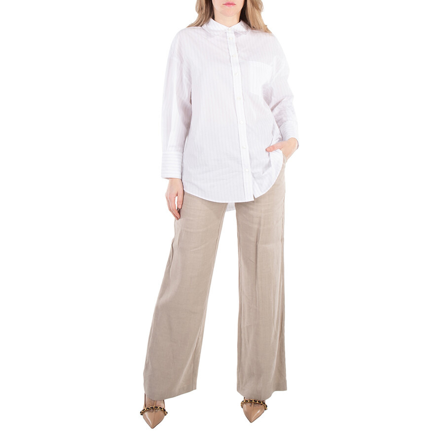 Anine Bing Ladies Beige Kline Trousers - 4