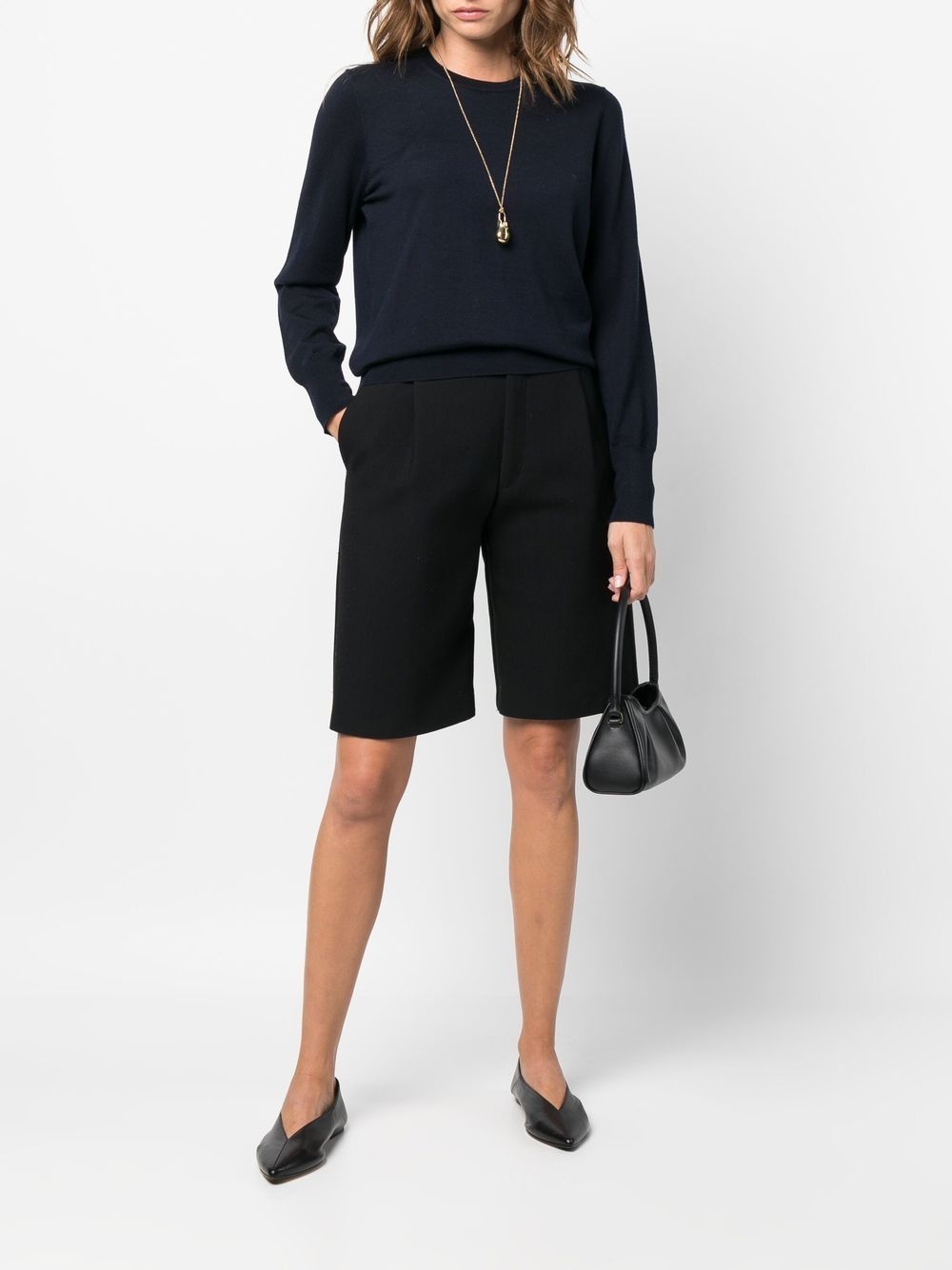 wool fine-knit top - 2