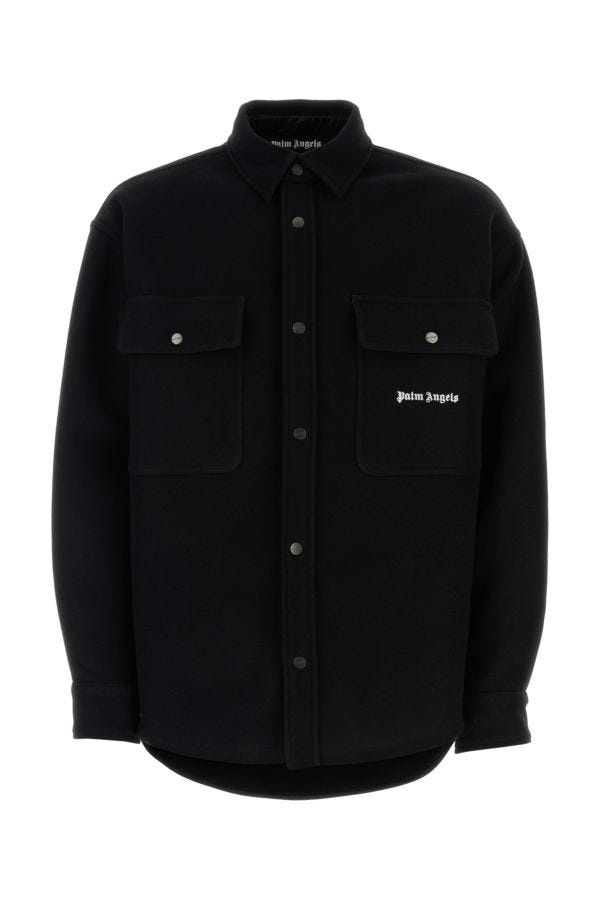 Black virgin wool shirt - 1