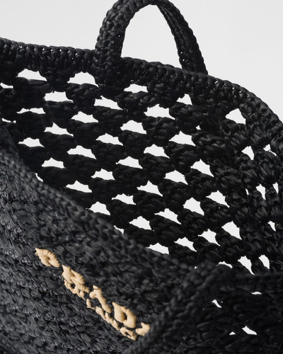 Prada Woven fabric crochet tote bag outlook