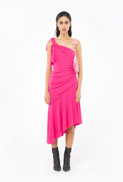 PINKO ONE-SHOULDER DRESS WITH FLOUNCE outlook