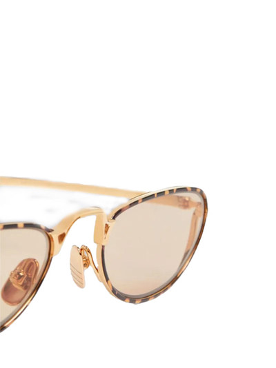Thom Browne White Gold Tortoise Enamel Eyewear outlook