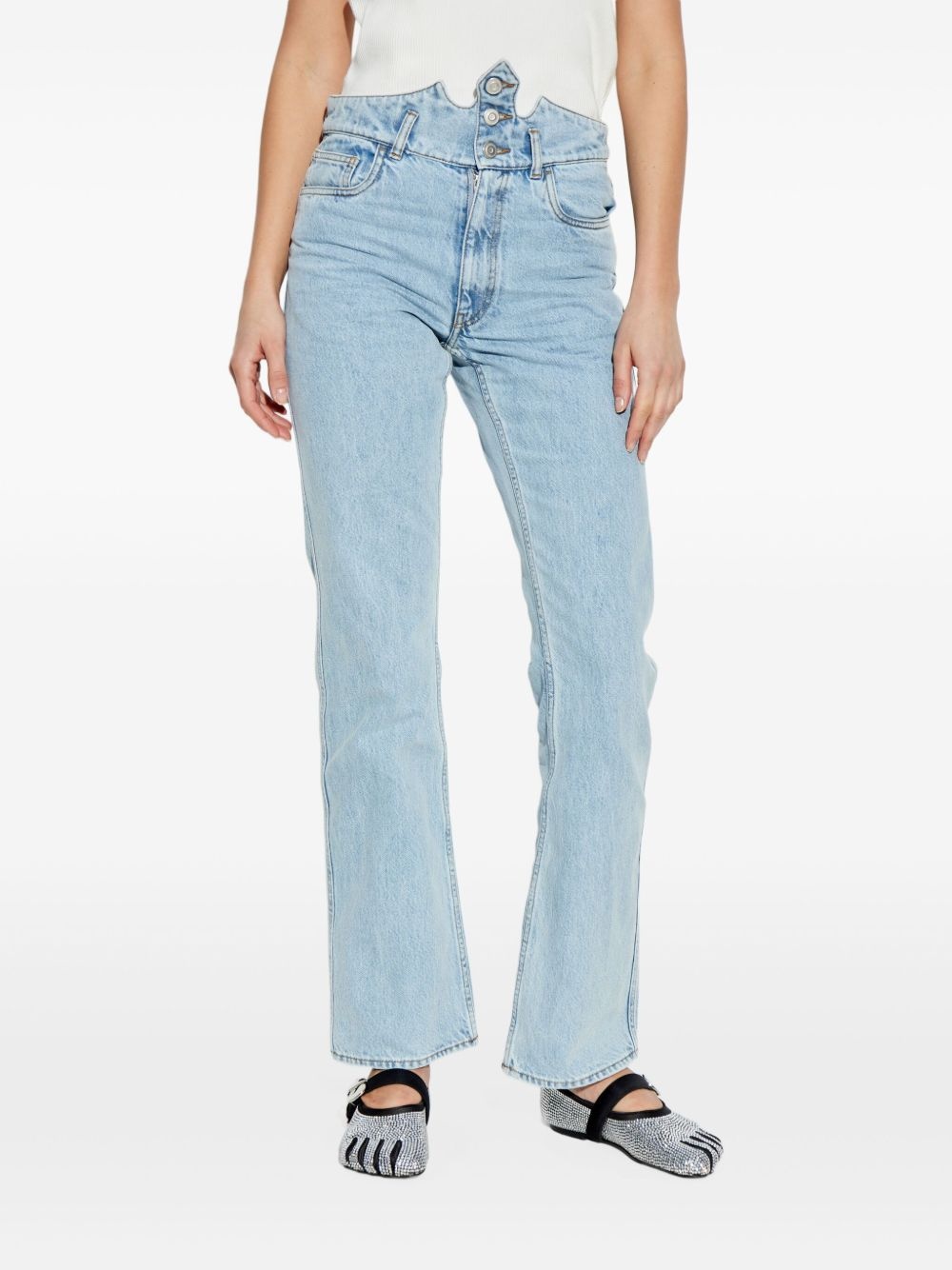logo-plaque jeans - 3