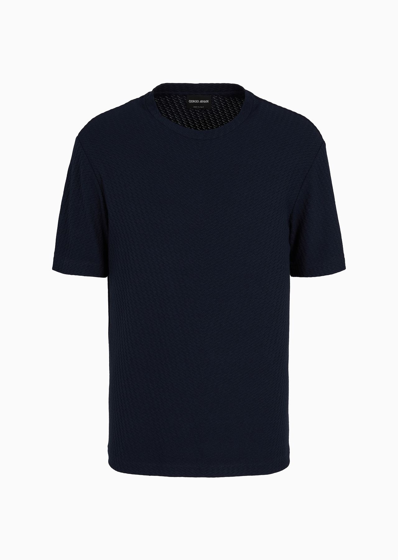 Viscose and cashmere jacquard jersey crew-neck T-shirt - 1