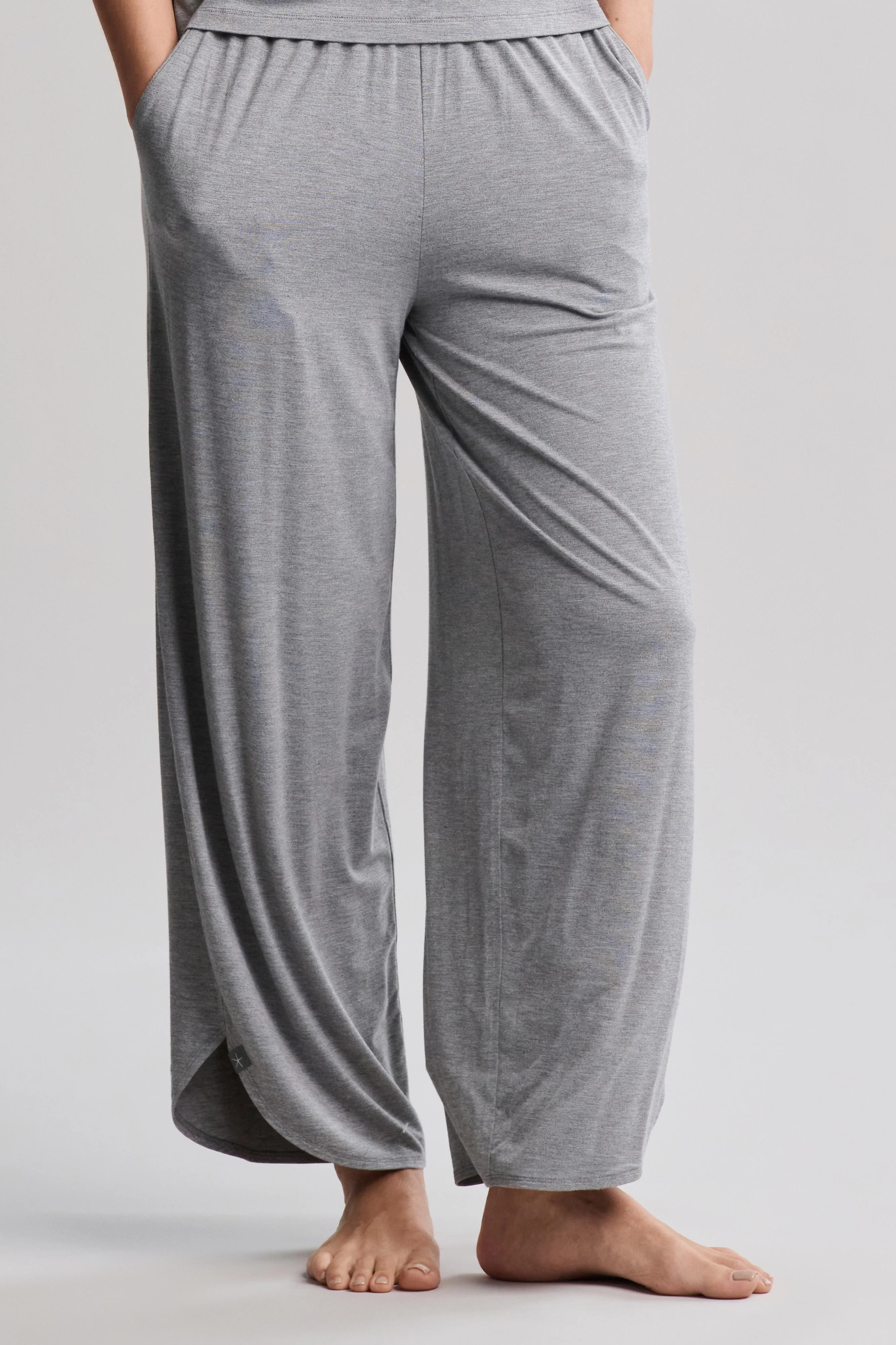 Ultra Soft Jersey Curved Hem Cropped Pant - 1
