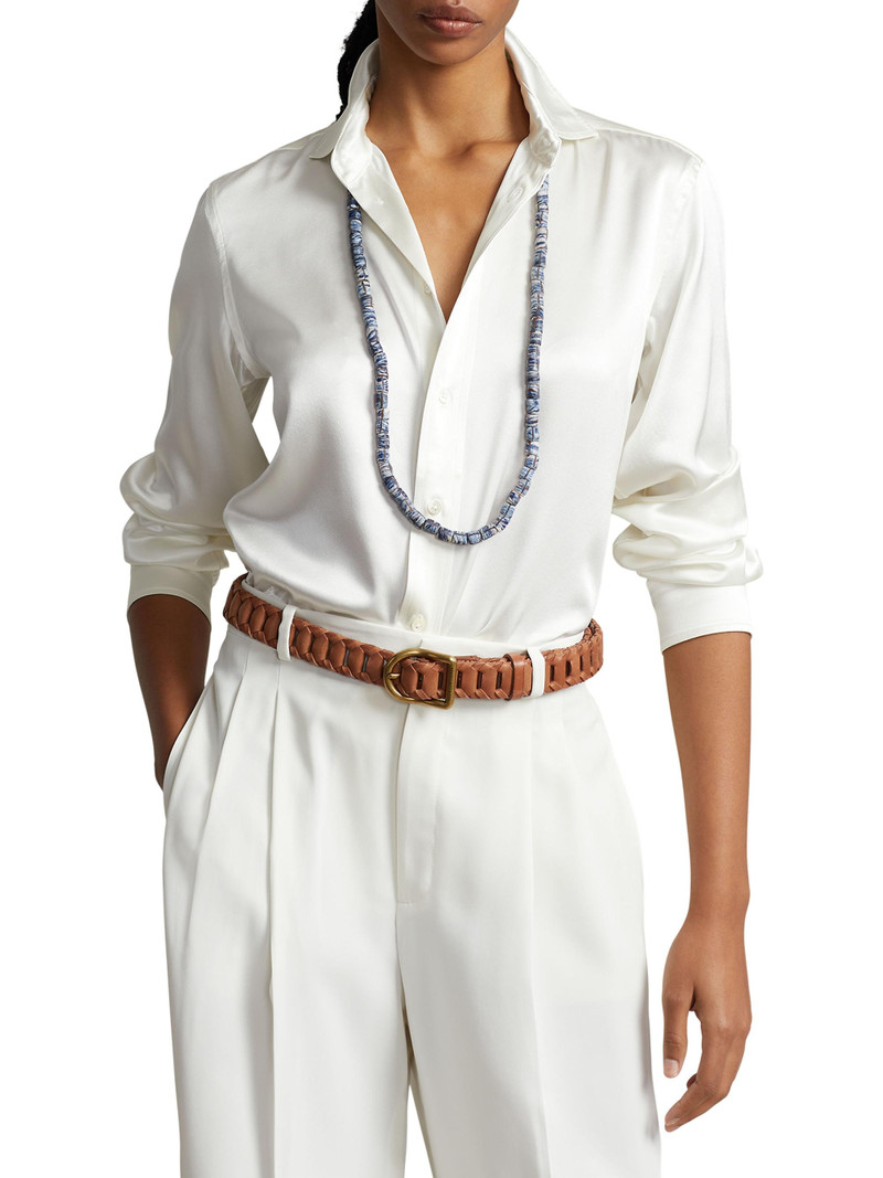 Women's Silk Classic-Fit Shirt - Trophy Cream 3