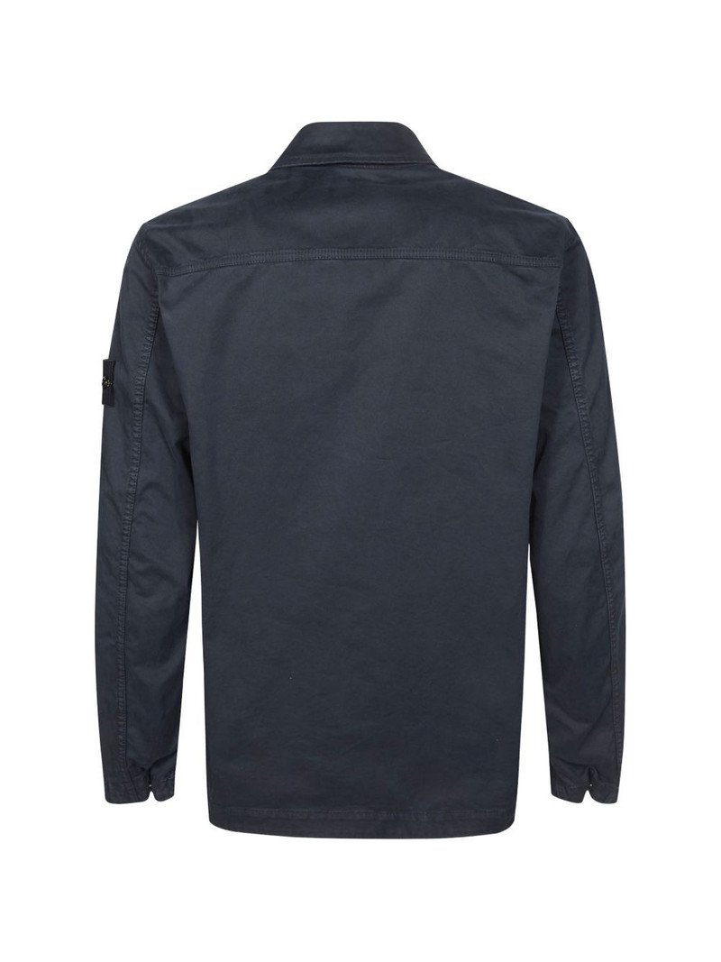 Stone Island logo-patch shirt jacket outlook