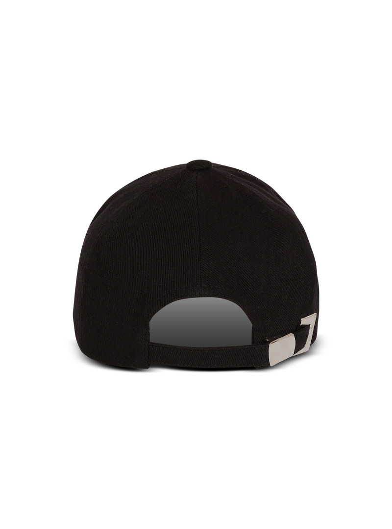 Cotton baseball cap with Balmain Signature embroidery 4