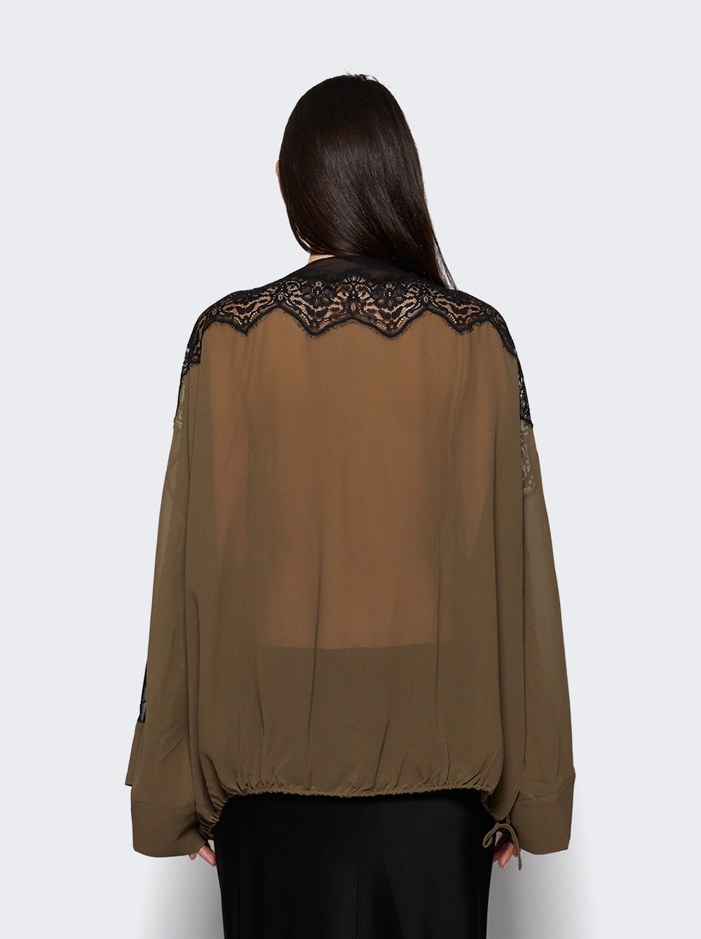 Verve Lace Blouse Eucalypt And Black - 4