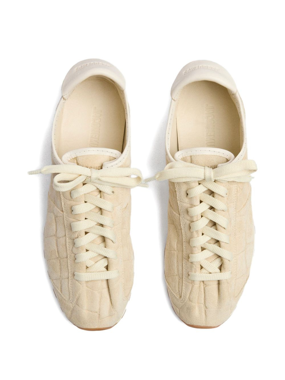 low-top suede sneakers - 3