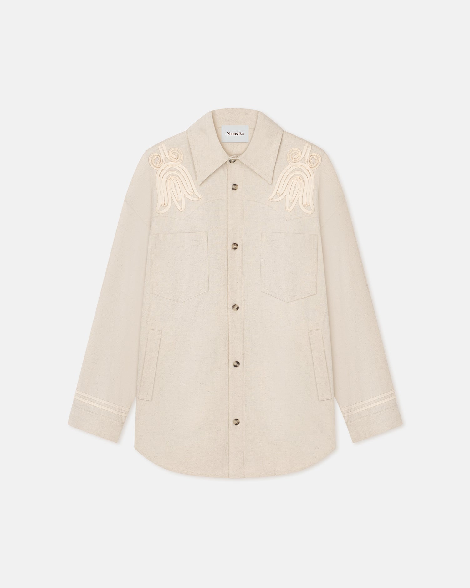 Embroidered Washed Canvas Jacket - 1