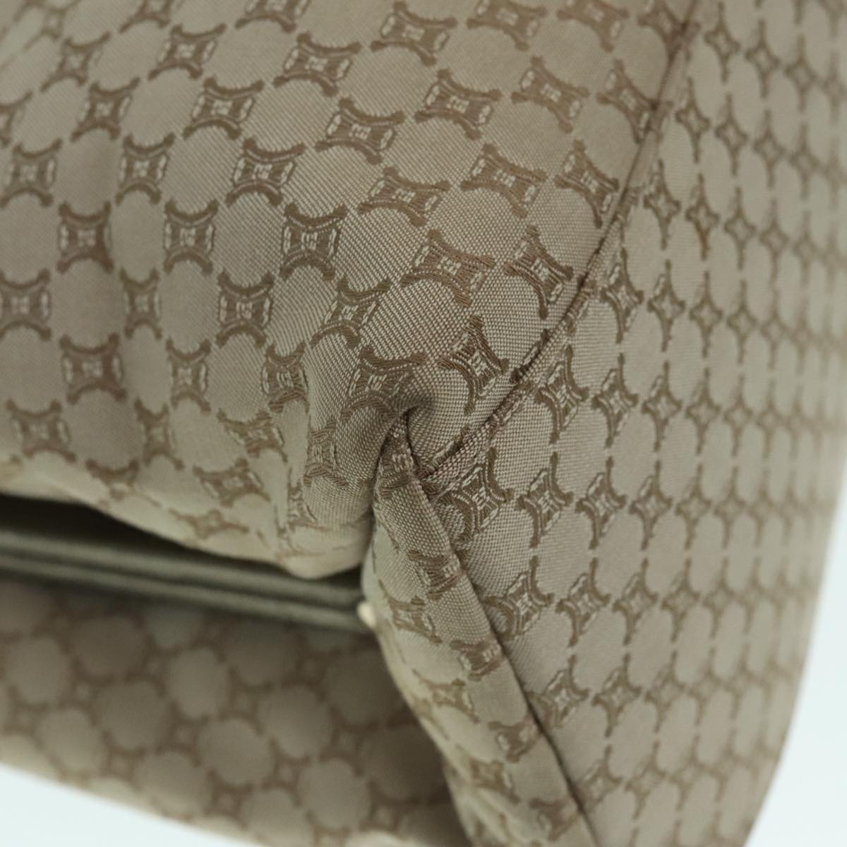 CELINE Macadam Canvas Shoulder Bag Beige Gold - 9