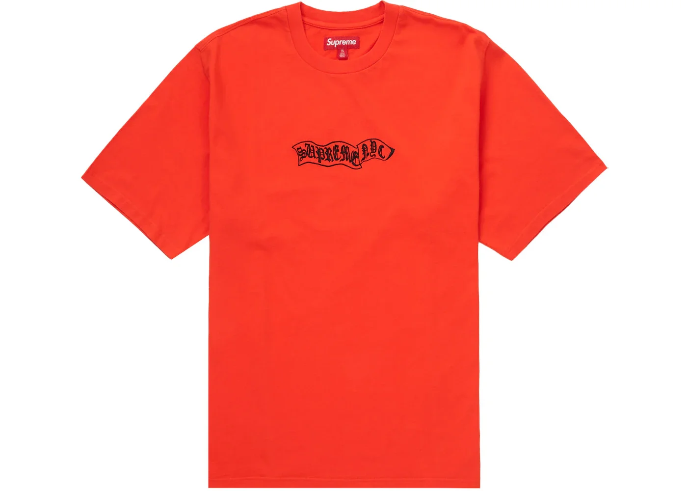 Supreme Banner S/S Top Orange - 1