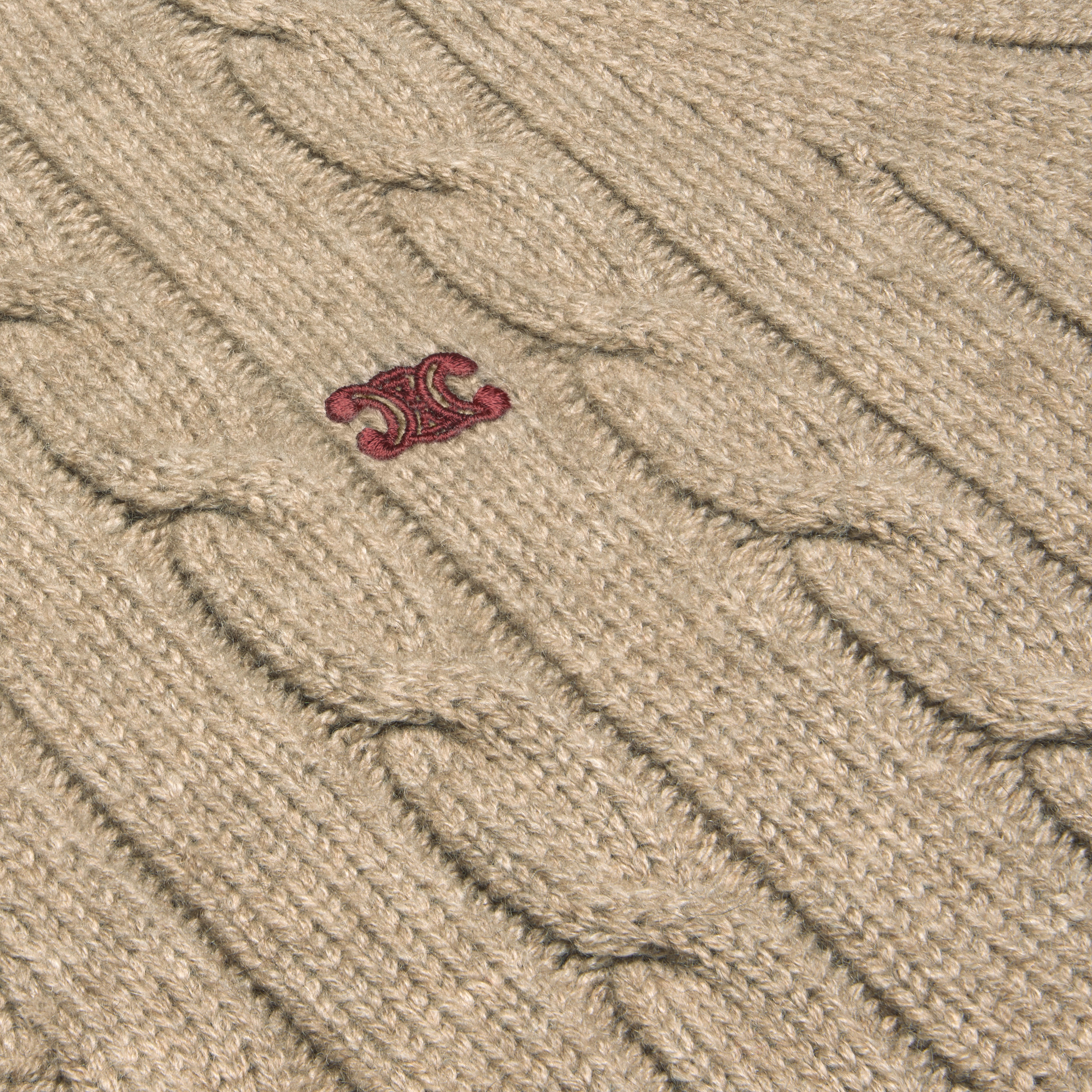cable-knit triomphe cardigan in cashmere - 4