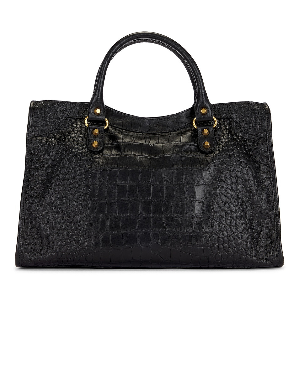 Le City Medium Croc Embossed Bag - 3