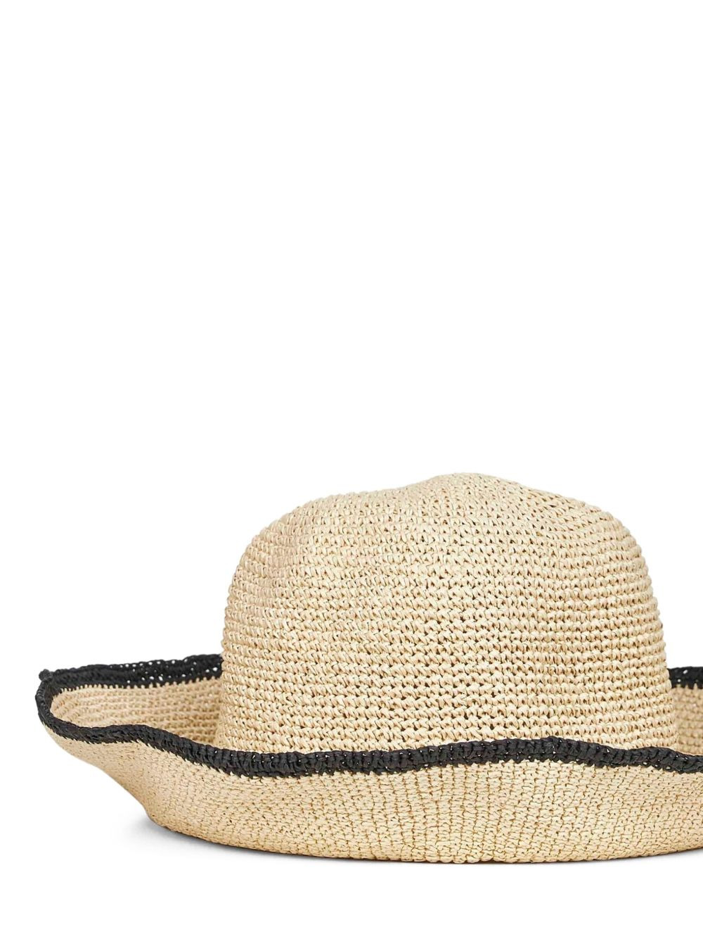 slouching-brim paper straw hat - 3