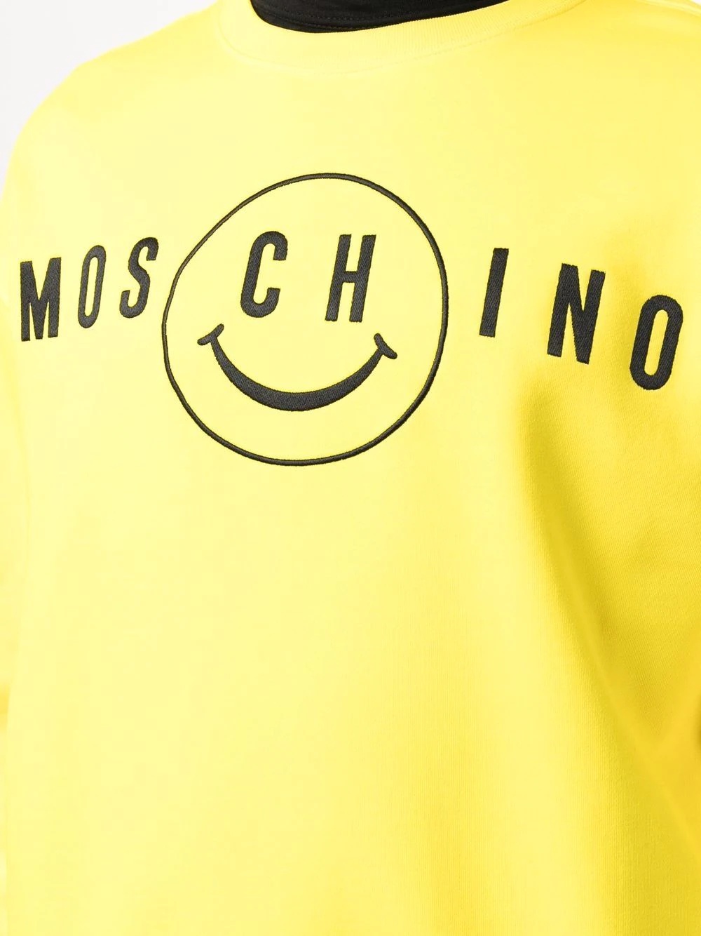 smiley-print cotton sweatshirt - 5