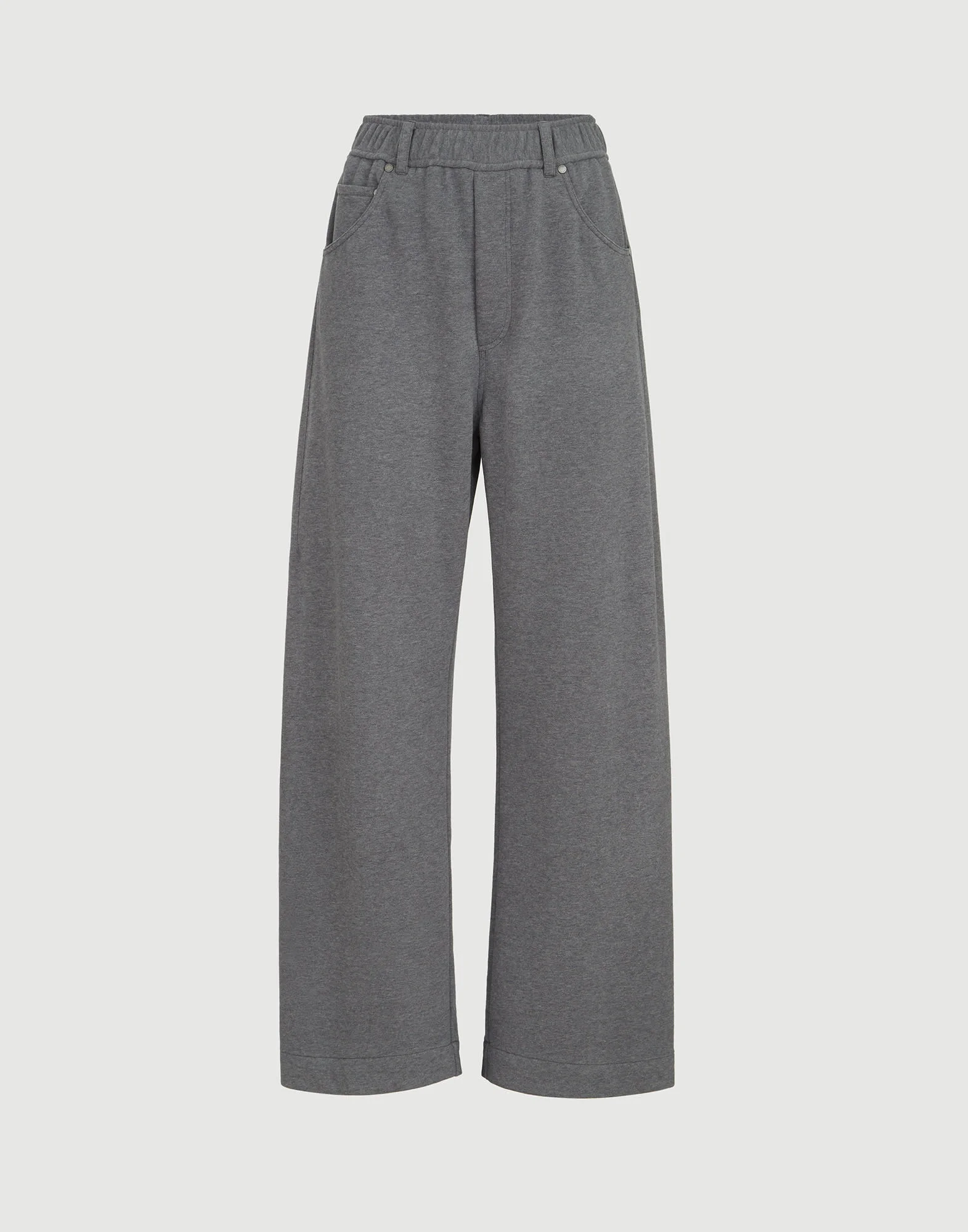 Cotton smooth French terry trousers - 1