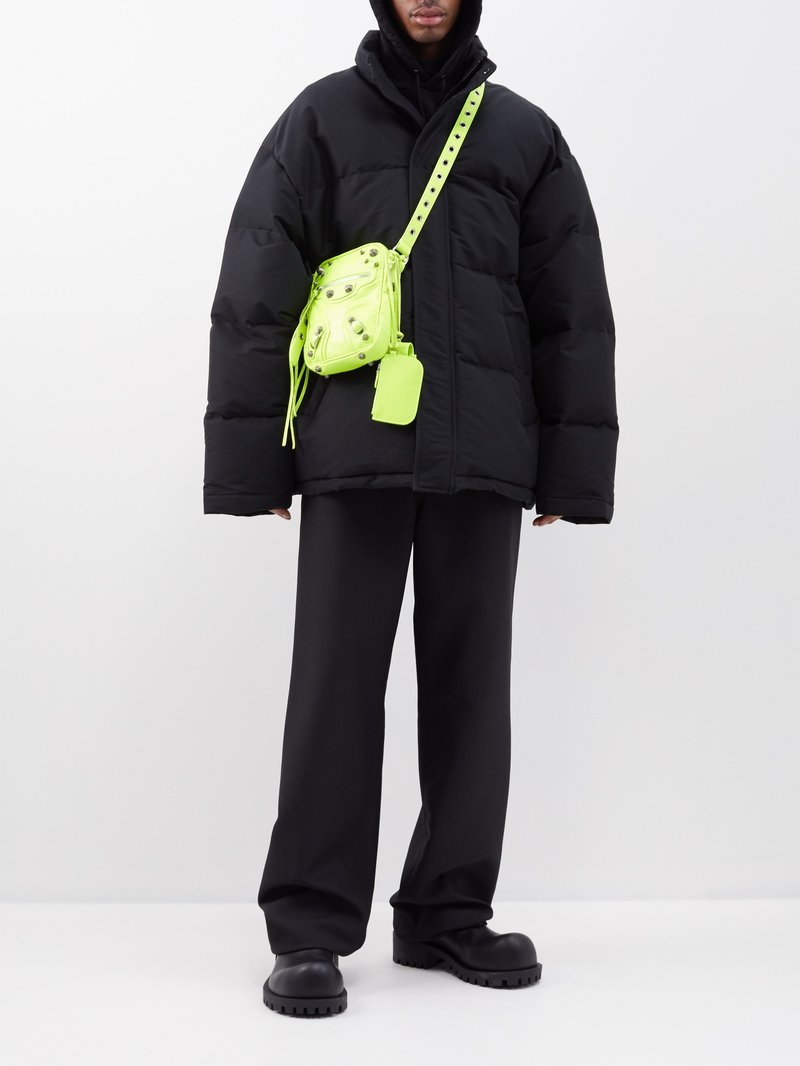 【BALENCIAGA】BB Puffer ジャケット ナイロン ジャケット 24SS】BALENCIAGA CUT-UP ロゴ ダウン ジャケット コットン