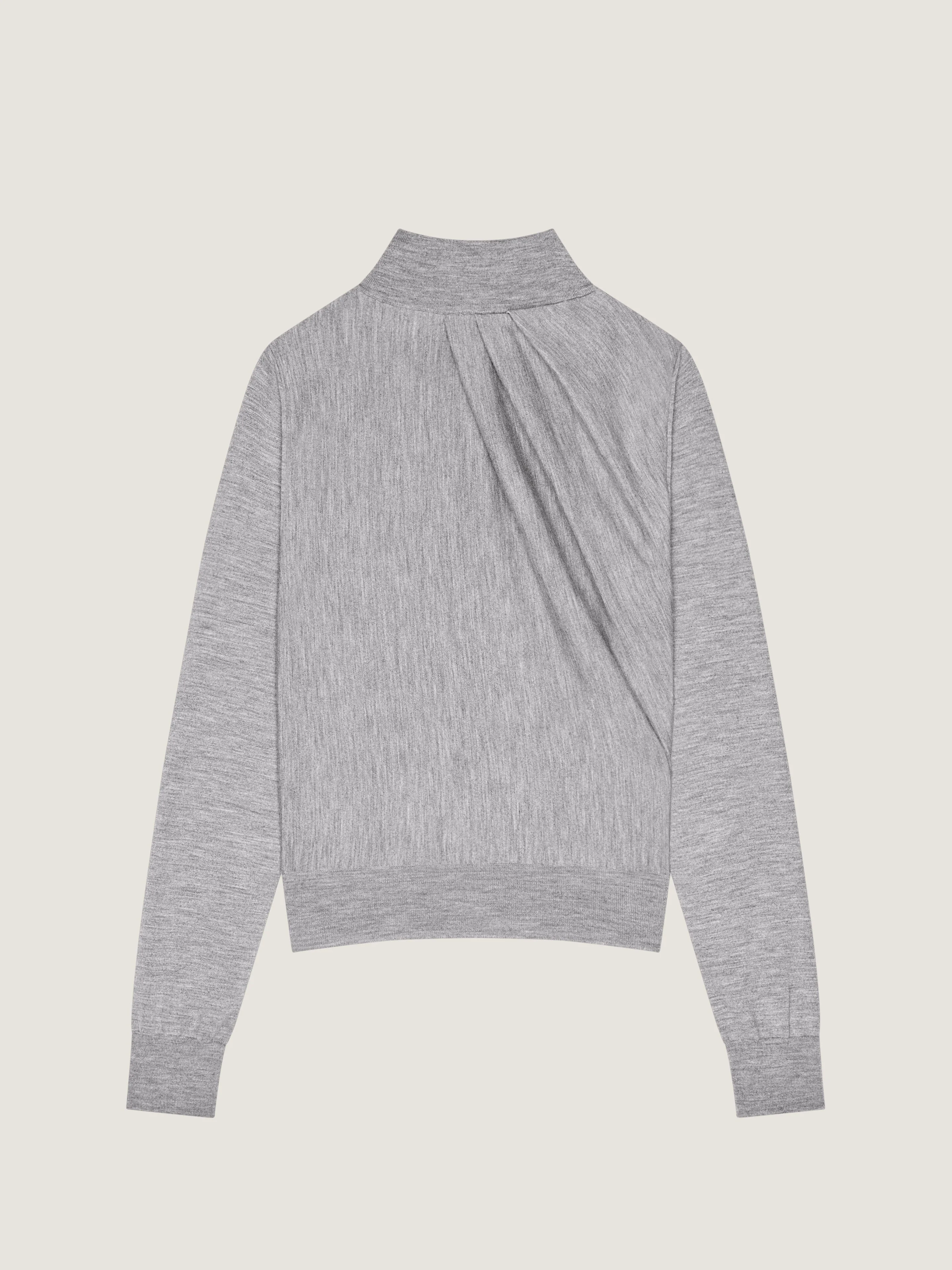 DRAPED SWEATER IN WOOL - 1