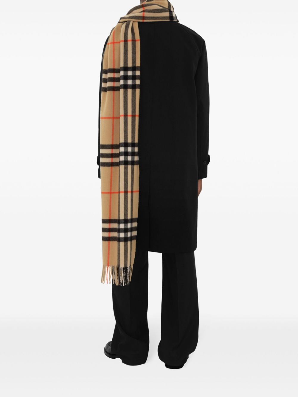 BURBERRY - Unisex Washed Giant Check Scarf - 2