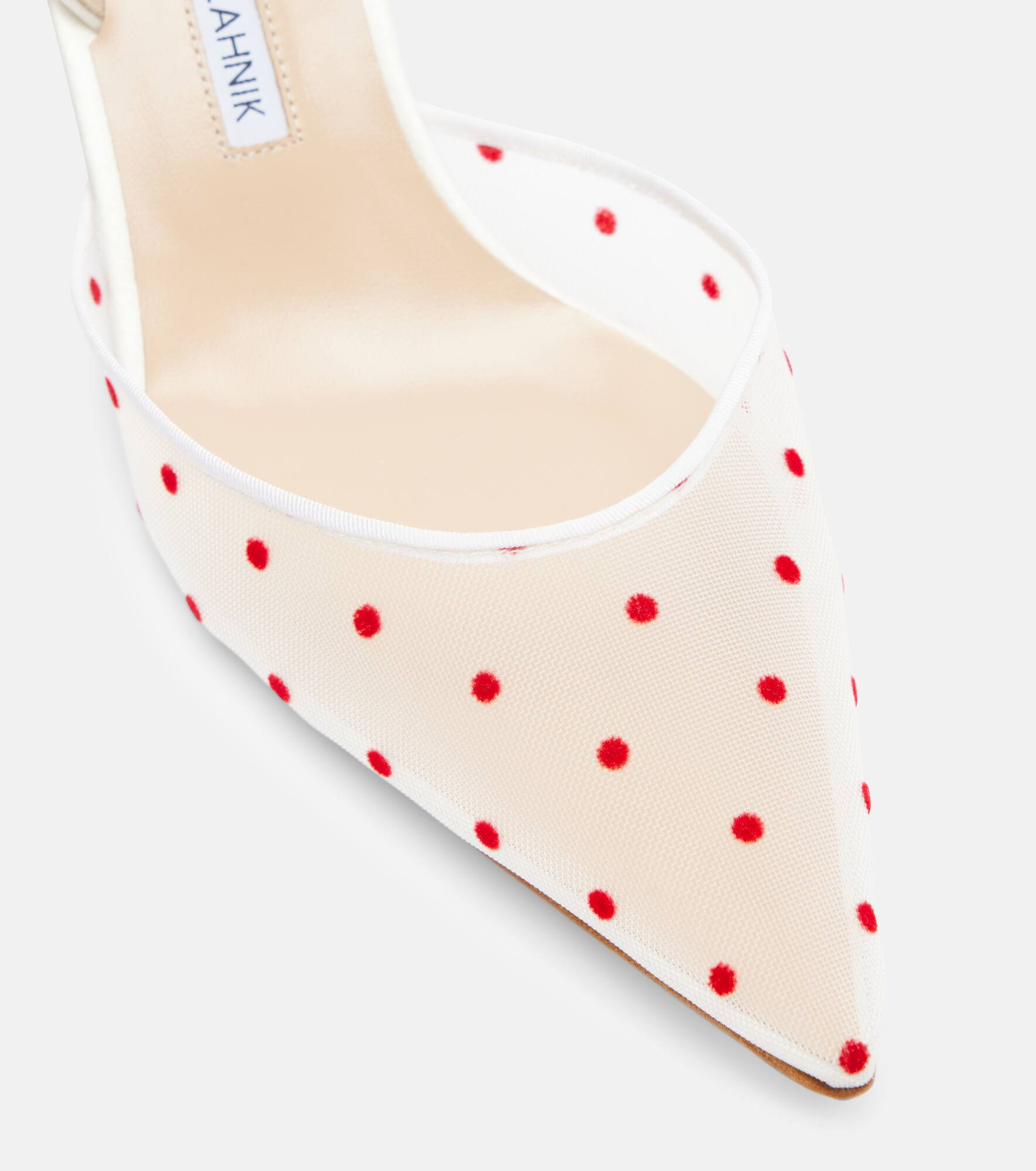 Carolyne 50 polka-dot mesh slingback pumps - 5