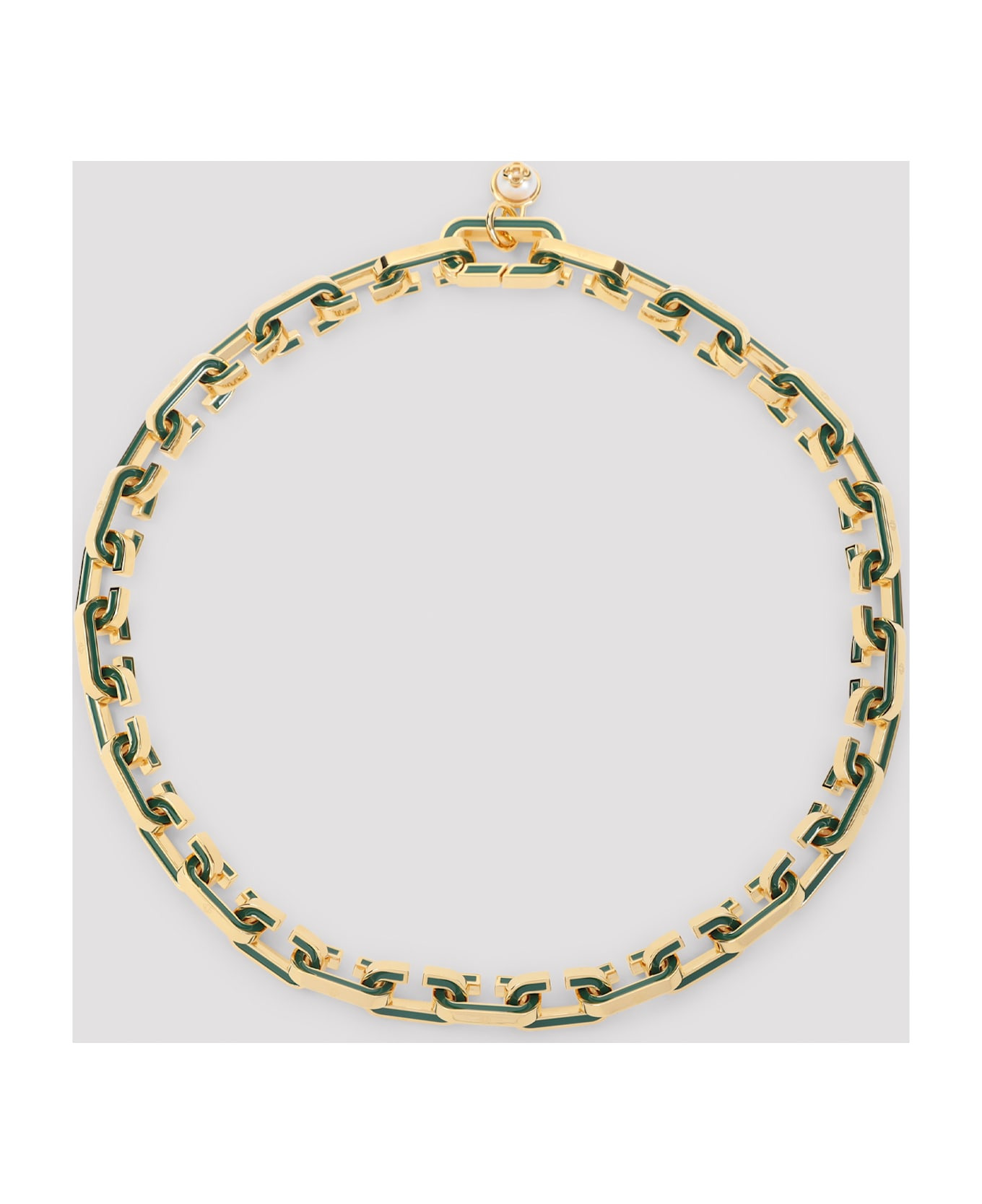 Enamel C Link Necklace - 3