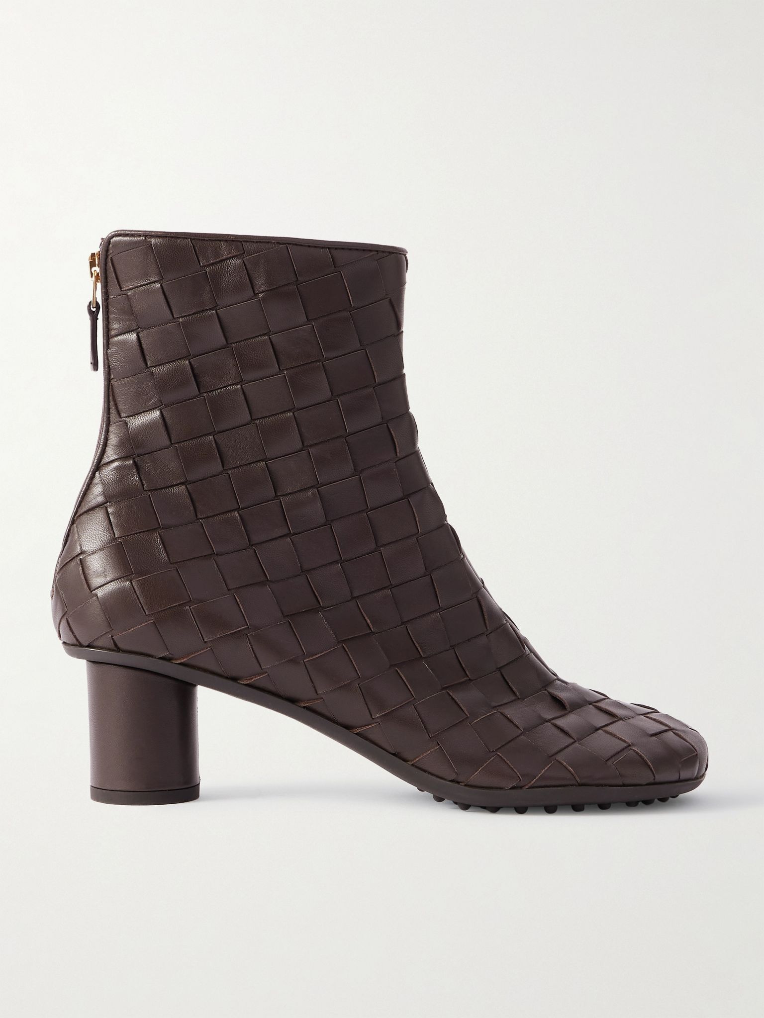 Atomic intrecciato leather ankle boots Brown - 1