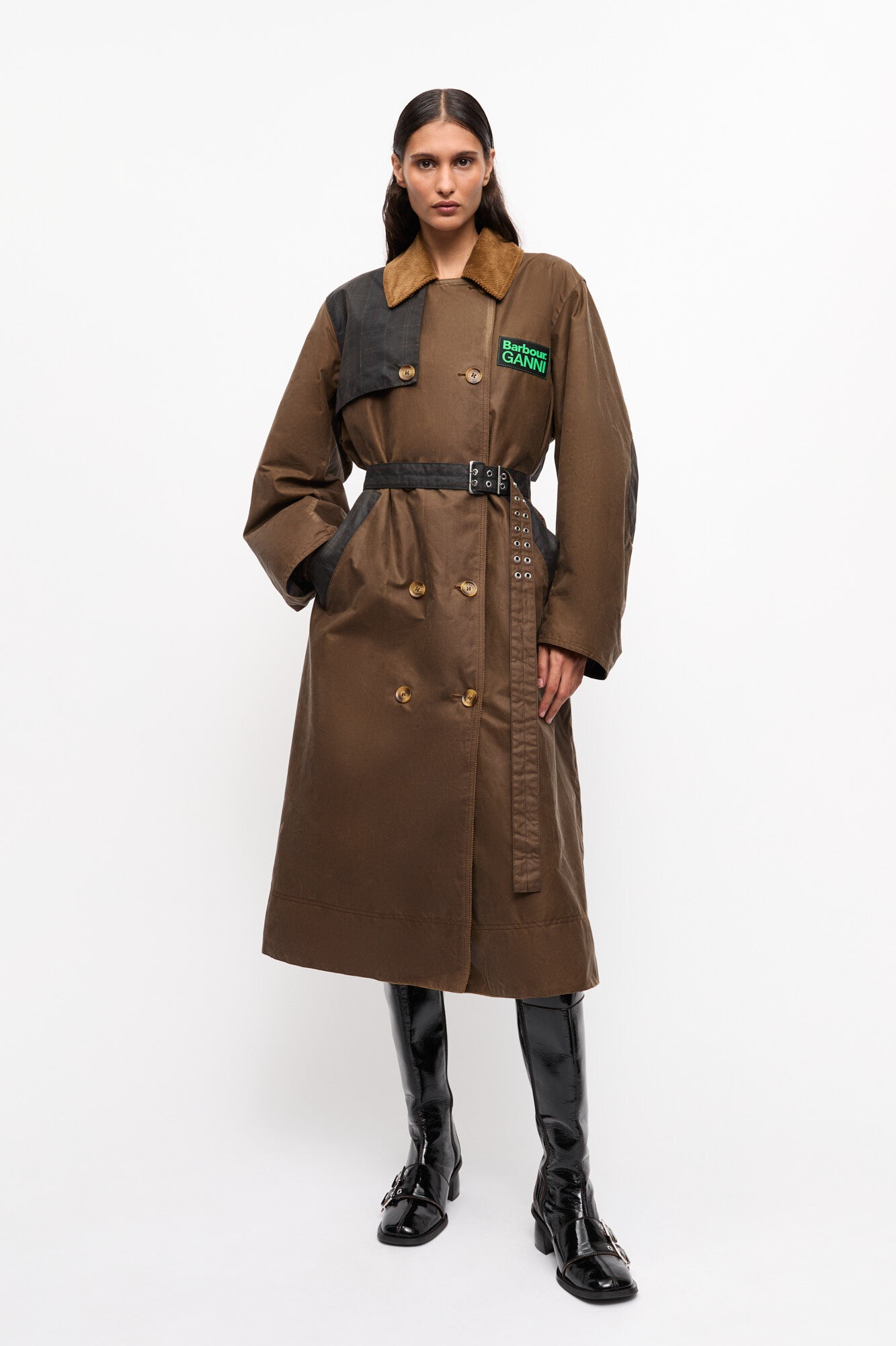 GANNI X BARBOUR WAXED TRENCH COAT - 2