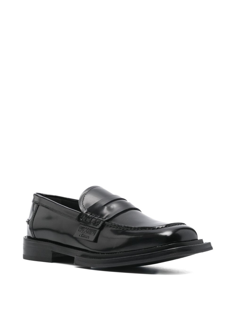 Moschino penny leather loafers outlook