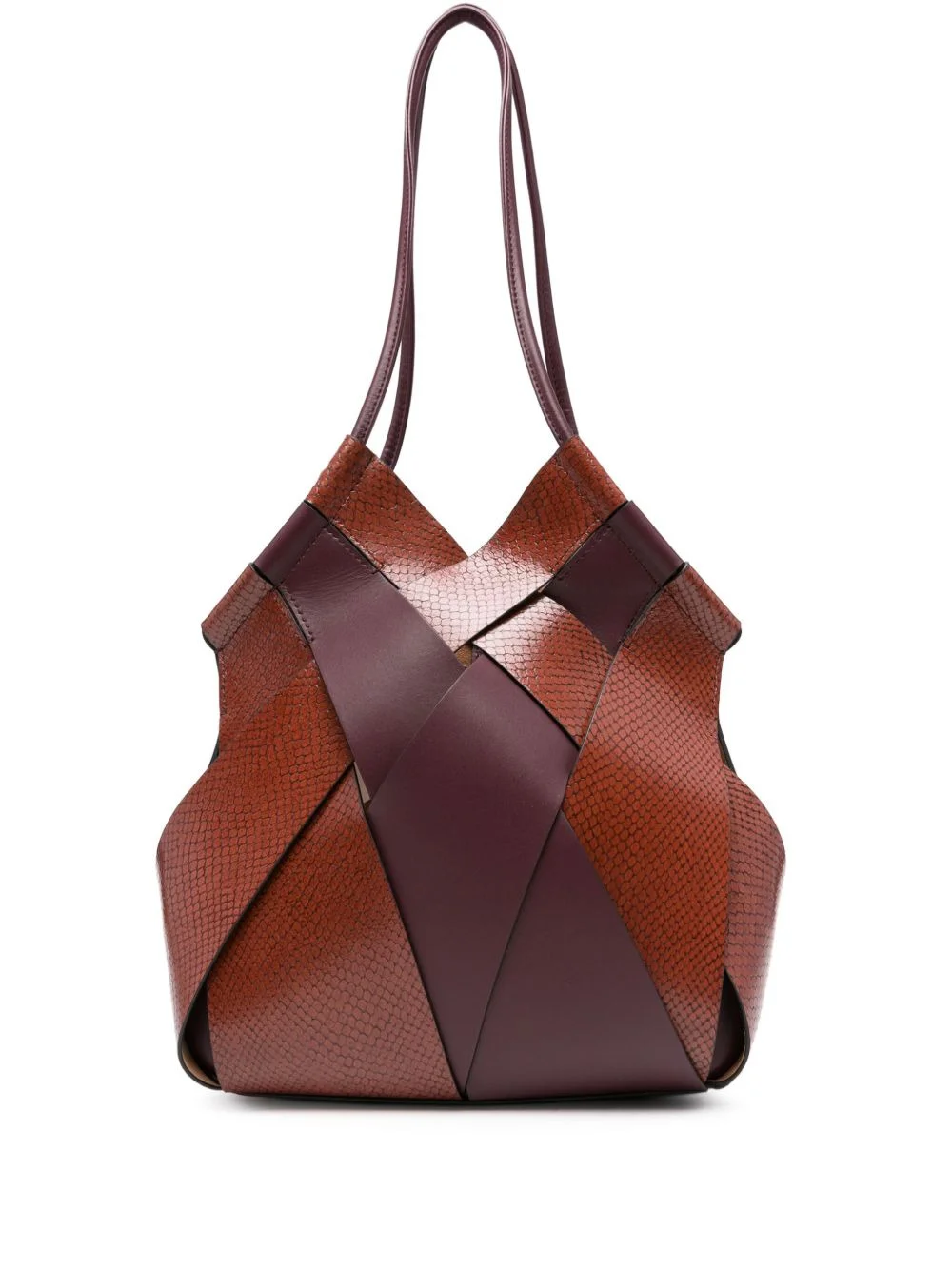 Charlotte woven leather shoulder bag - 1