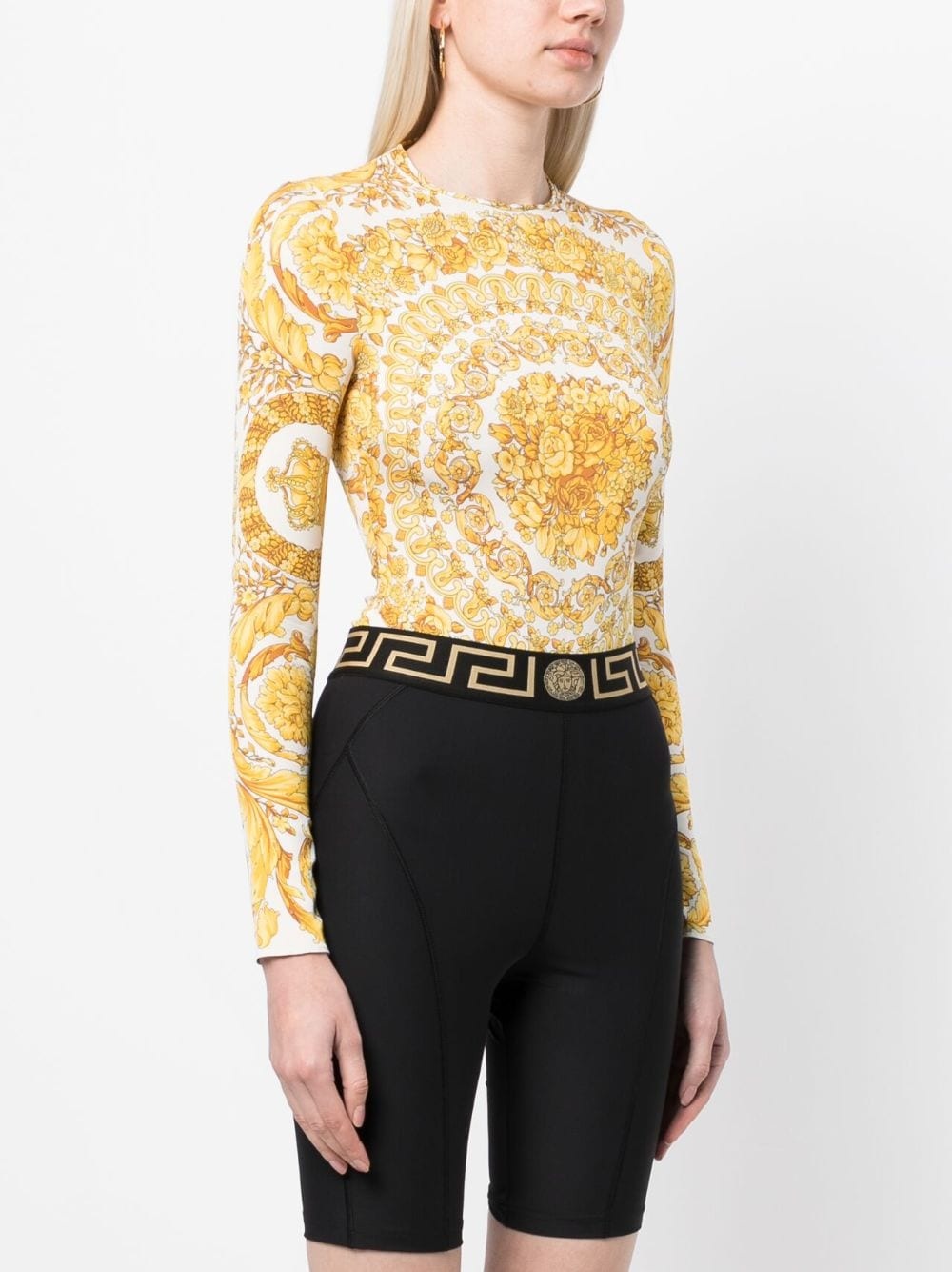 Barocco-print  bodysuit - 3