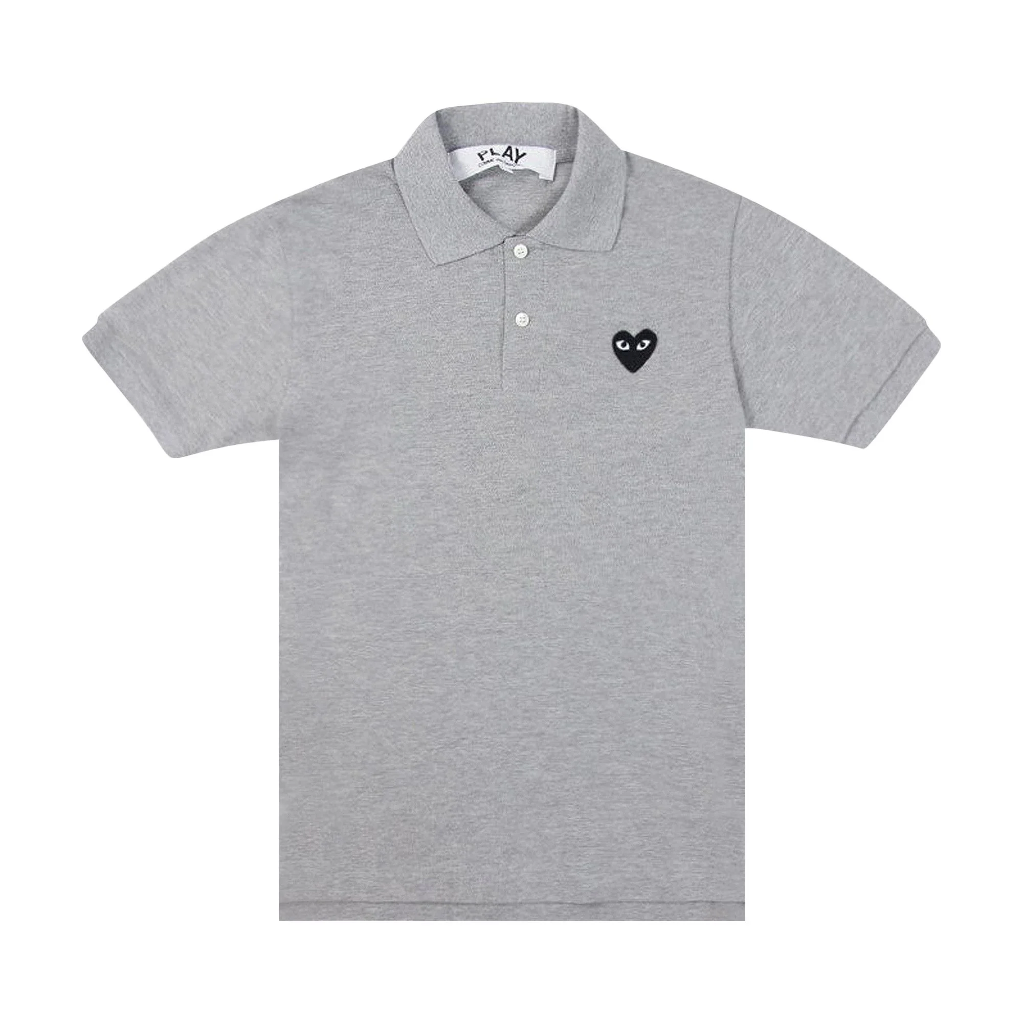 Comme des Garçons PLAY Black Emblem Polo Shirt 'Grey' - 1