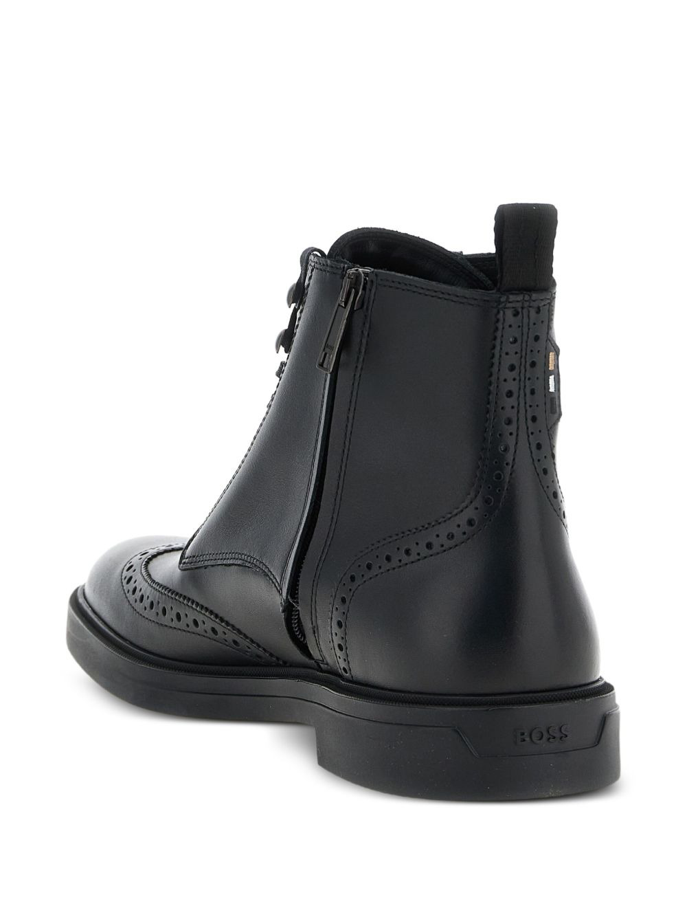 leather biker boots - 4