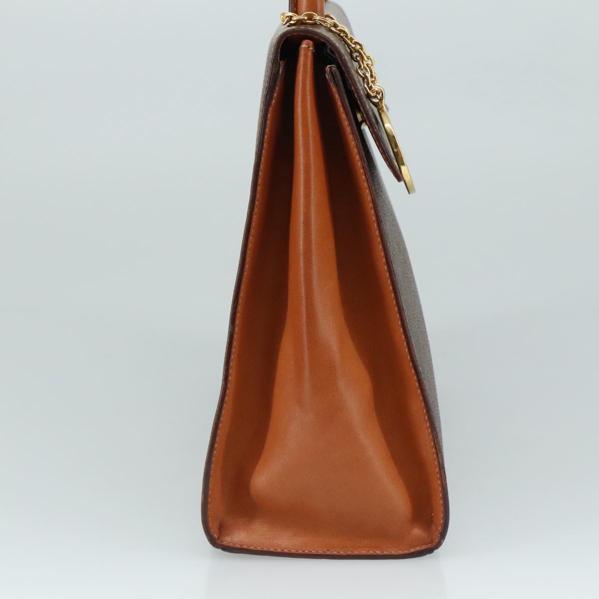 CELINE Macadam Canvas Hand Bag Pvc Leather Brown - 4