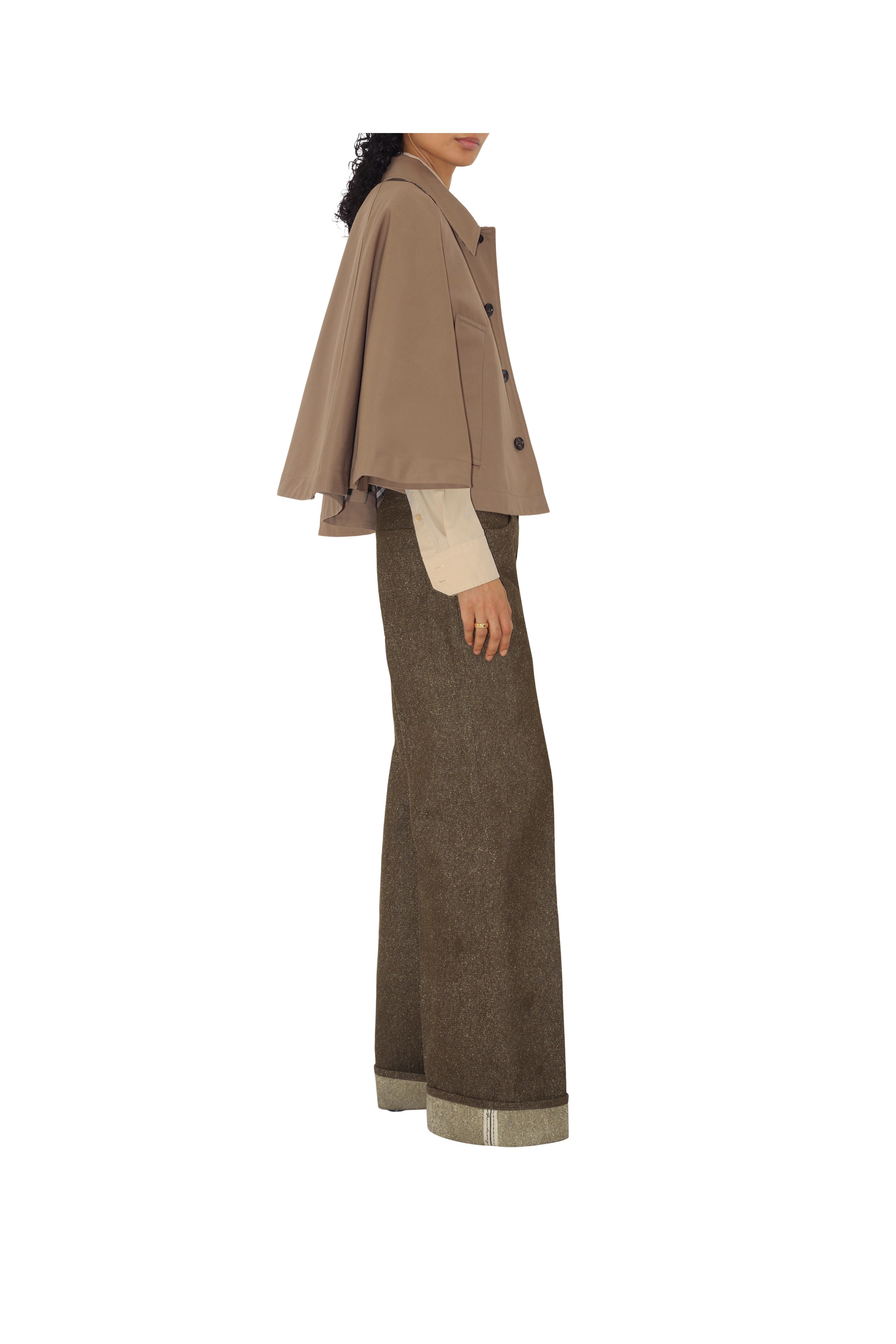 burberry Cotton Blend Cape in Trail at Nordstrom - 3
