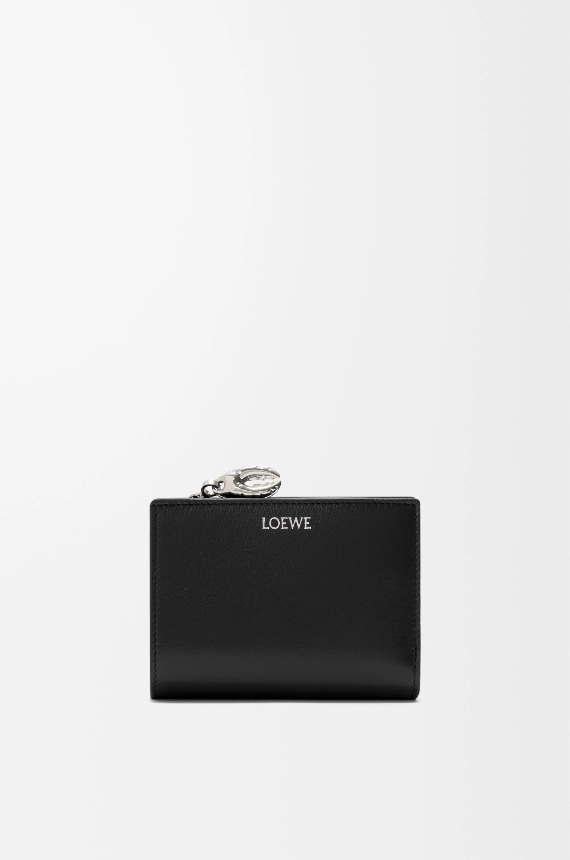 Claw compact wallet in glossy lambskin - 1