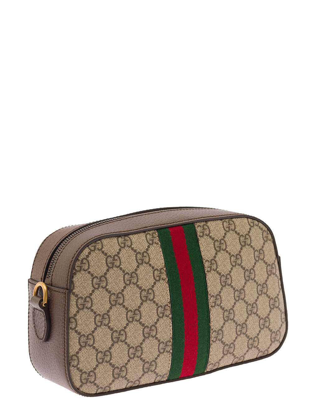 Gucci Men 'Ophidia Gg Small' Beige And Ebony Crossbody Bag With Web Detail In Gg Supreme Canvas Man - 2
